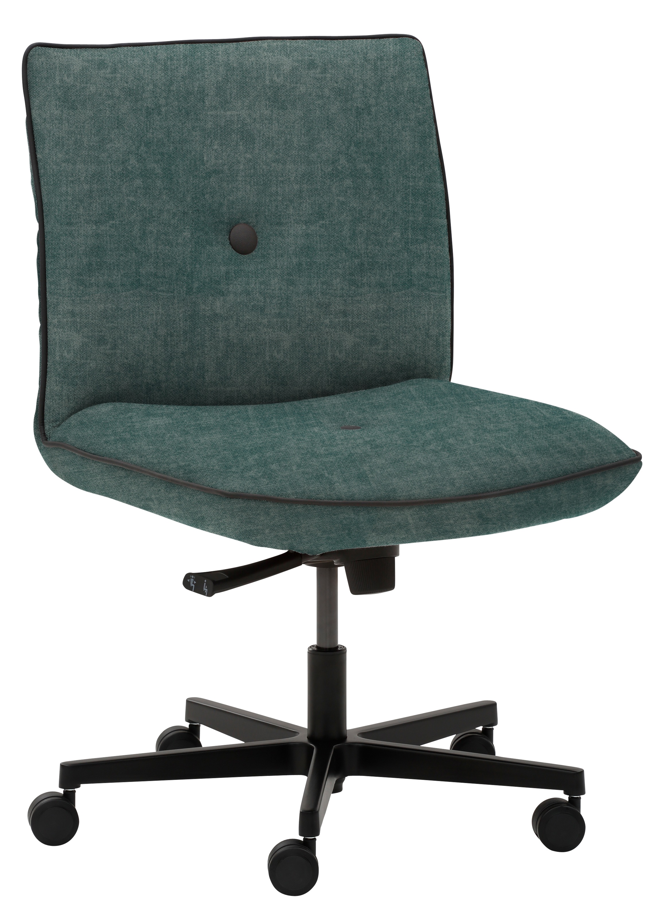 Mayer Sitzmöbel, Drehstuhl »myCOSYWORXX Homeoffice Sessel« () 1 Stk.besonders bequem gepolstert, Petrol + Schwarz, Stoff, B/H/T: 58 cm x 89 cm x 64 cm