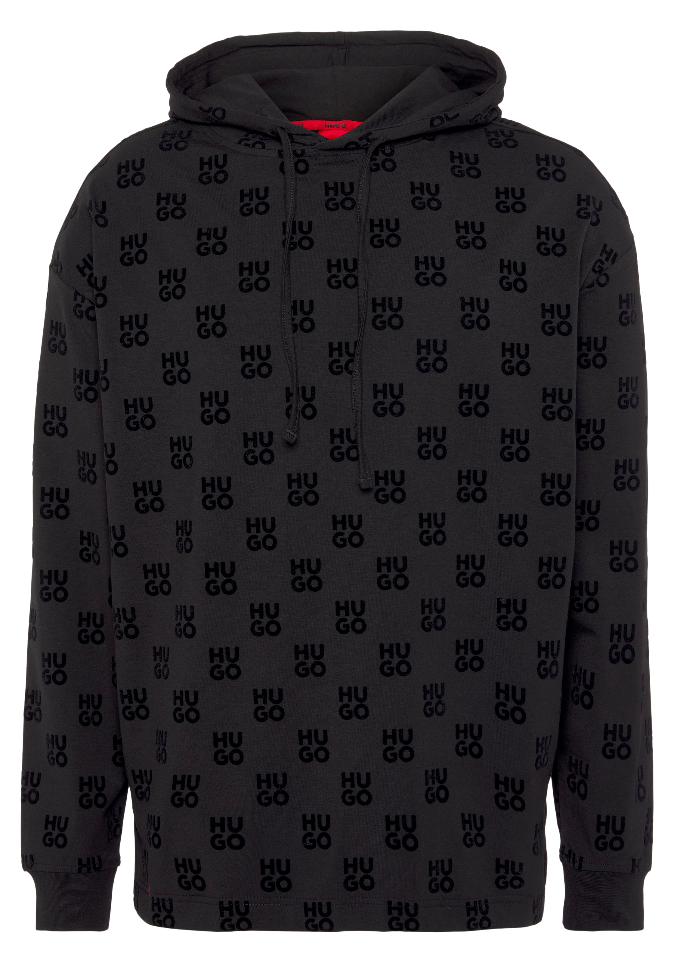 HUGO Kapuzensweatshirt »Flock AOP Hoodie«, mit Monogramm-Allover Print bei  ♕ | Zip Hoodies