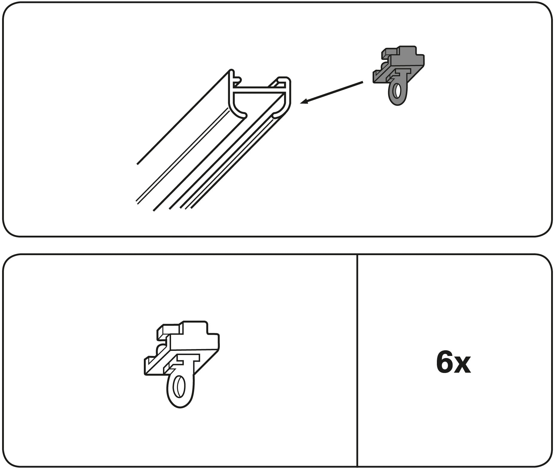 SCHÖNER WOHNEN-Kollektion Feststeller Serie Alu-Vorhangschienen Set Emilia