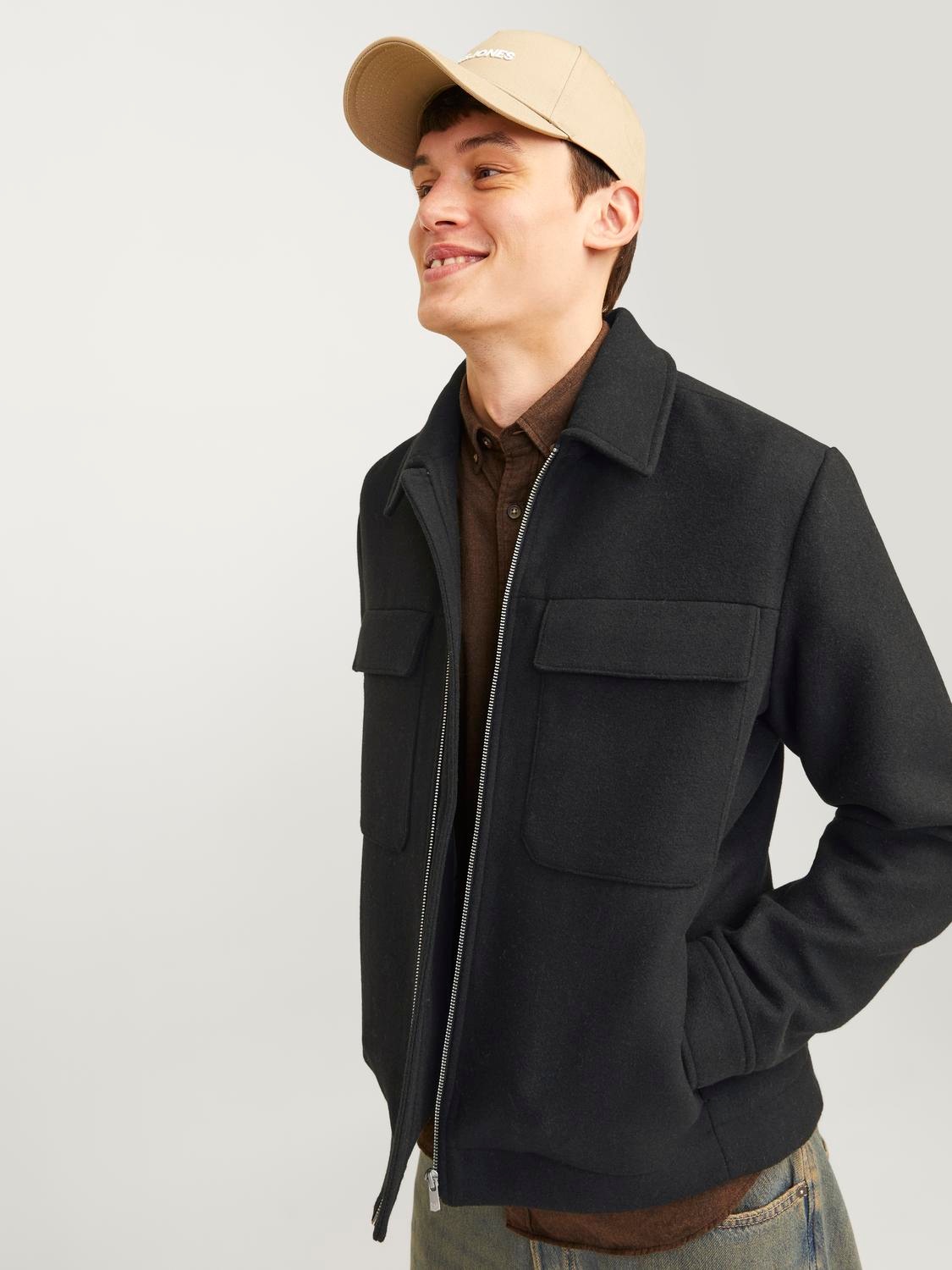 Jack & Jones Wolljacke »JPRCCRUSSEL WOOL BLEND JACKET SN«, ohne Kapuze