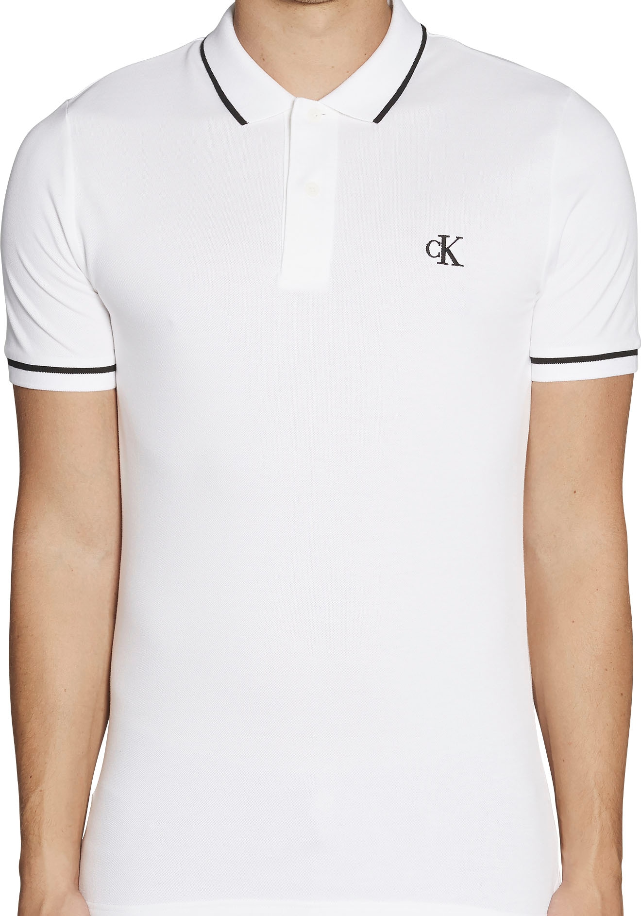 ♕ POLO«, Poloshirt Calvin Jeans mit Logomarkenlabel »TIPPING Klein SLIM bei