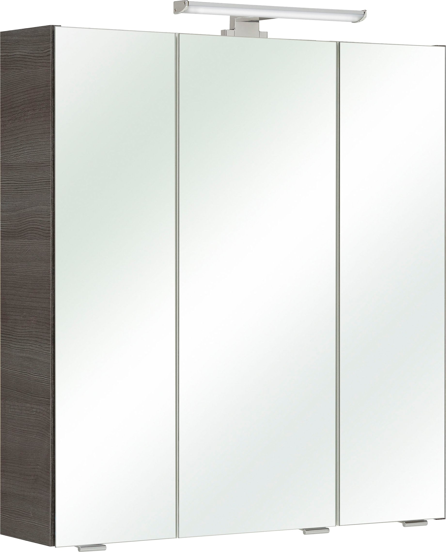 PELIPAL Spiegelschrank »Quickset«, Breite 65 cm, 3-türig, LED-Beleuchtung,  Schalter-/Steckdosenbox online kaufen | mit 3 Jahren XXL Garantie | Spiegelschränke