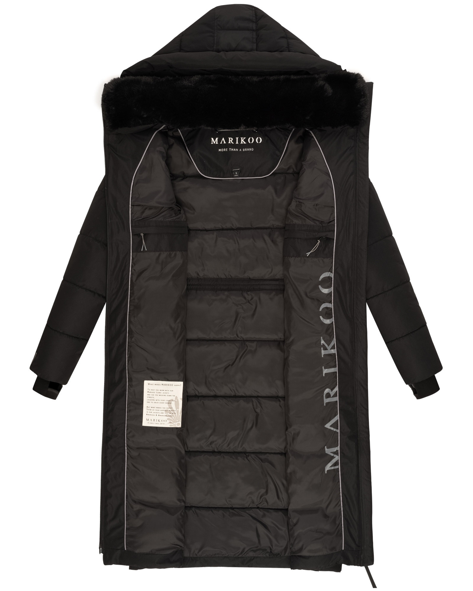 Marikoo Steppjacke »Marikoo Zuraraa lange Damen Winter Steppjacke B989«
