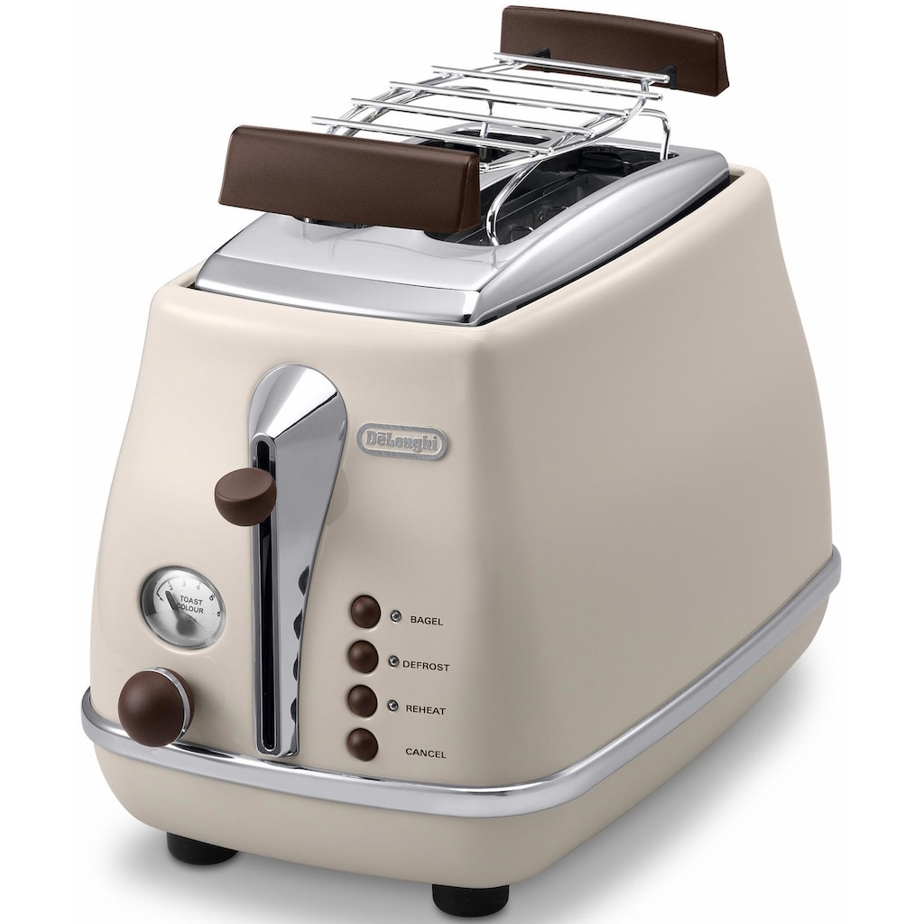 De'Longhi Toaster »Incona Vintage »CTOV 2103.BG««, 2 kurze Schlitze, 900 W