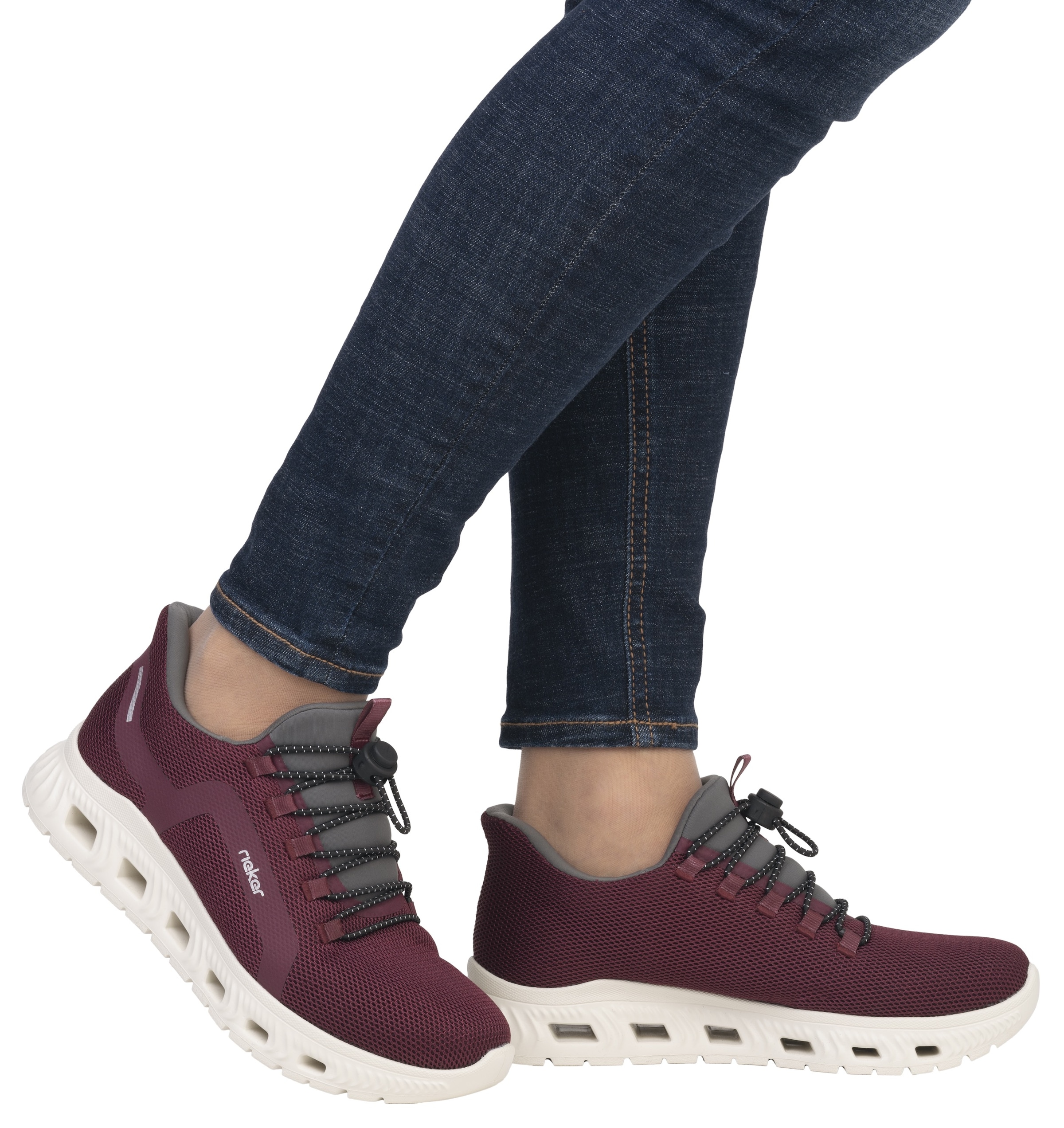 RIEKER Sport Slip-On Sneaker  , Freizeitschuh, Slipper, Halbschuh mit MemoSoft-Ausstattung