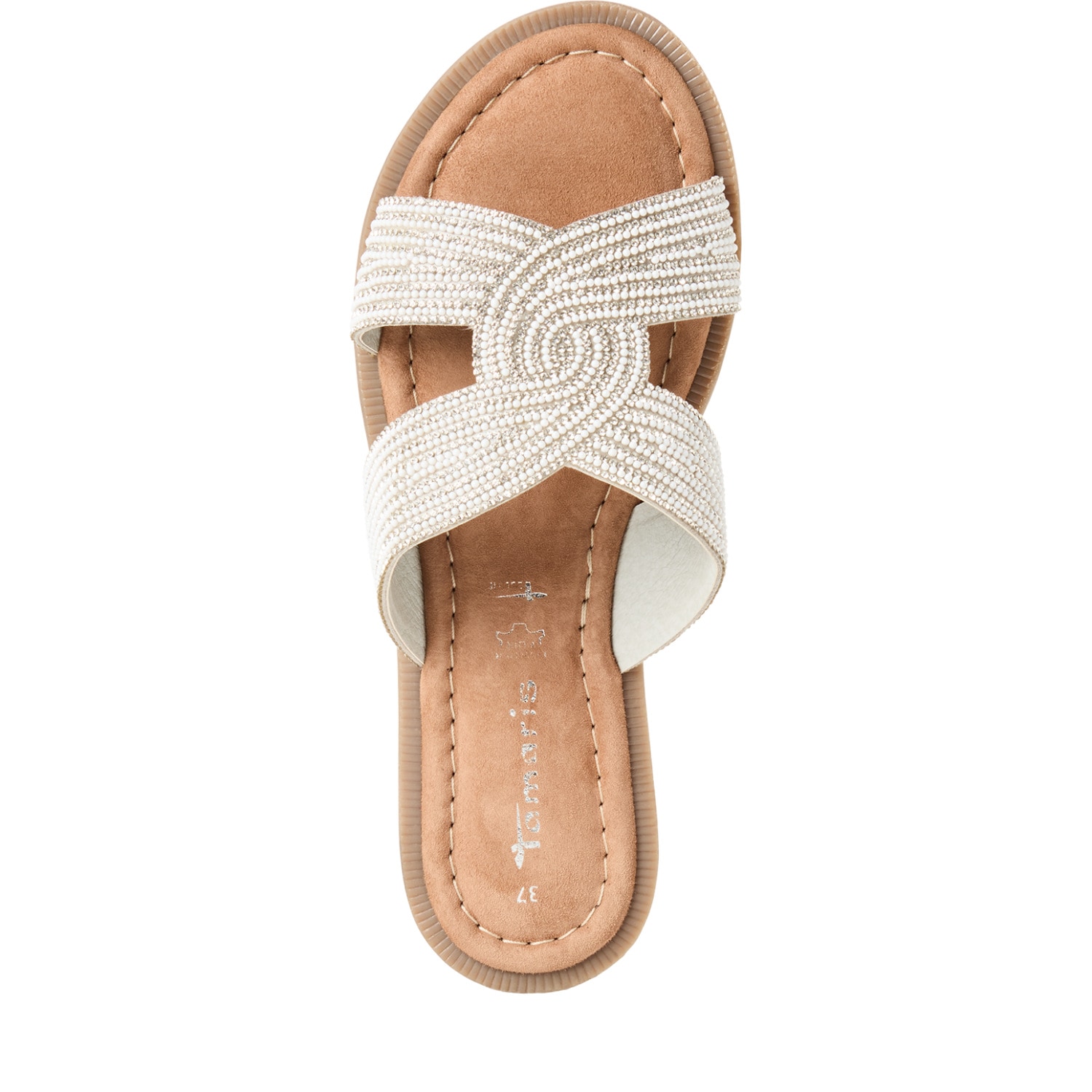 Tamaris Pantolette  Sommerschuh, Schlupfschuh, Flats mit Schmucksteine
