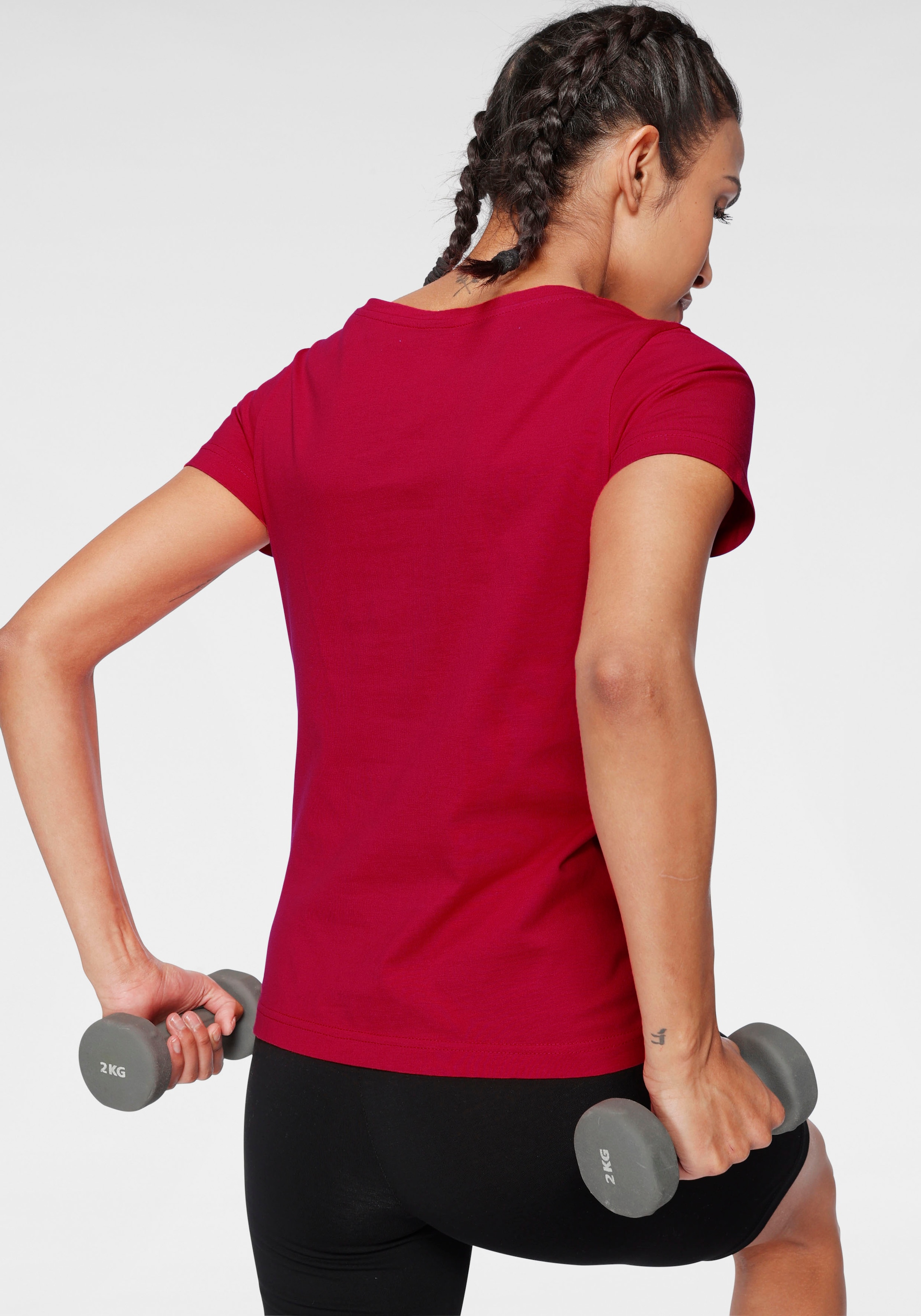 H.I.S T-Shirt »Essential-Basics«, (Spar-Set, 3er-Pack), hüftlange Passform, figurumspielender Schnitt, aus 100% Baumwolle