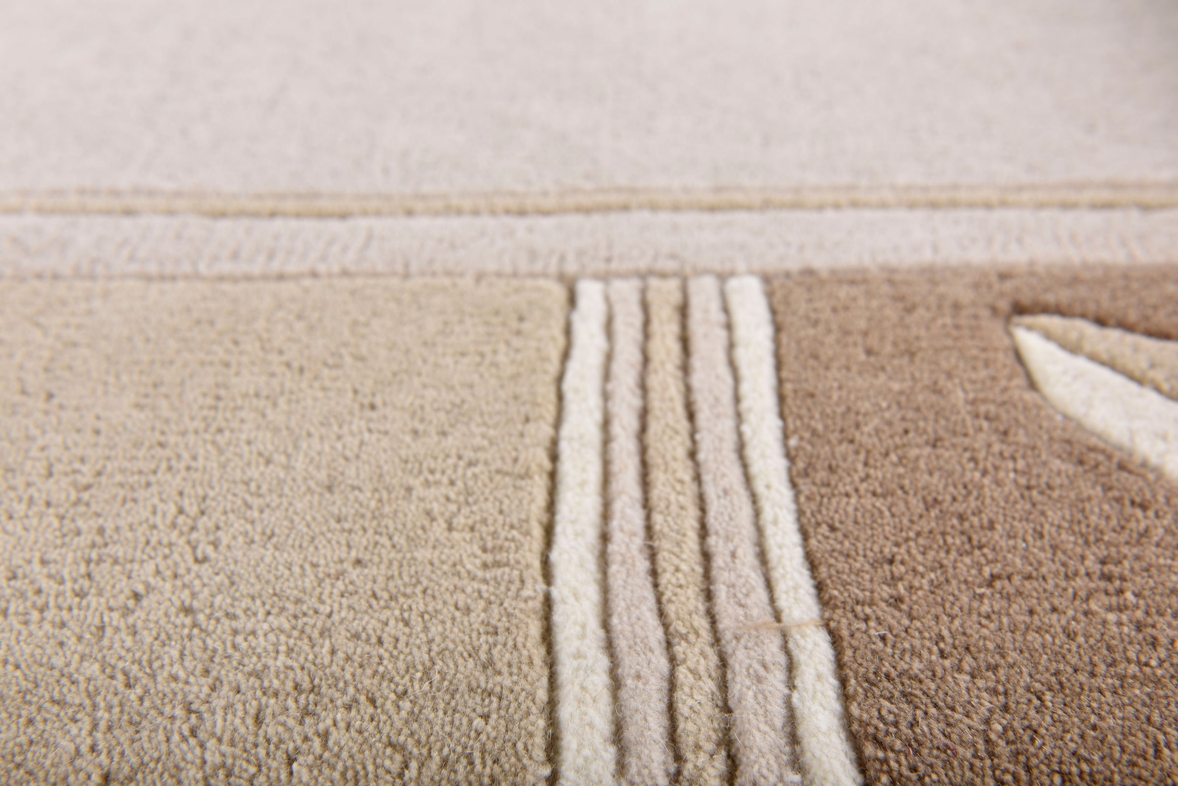 THEKO Wollteppich »Royal Nepali 3029« rechteckig 15 mm Höhe reine Wolle, handgetuftet, modernes Design, mit Bodüre