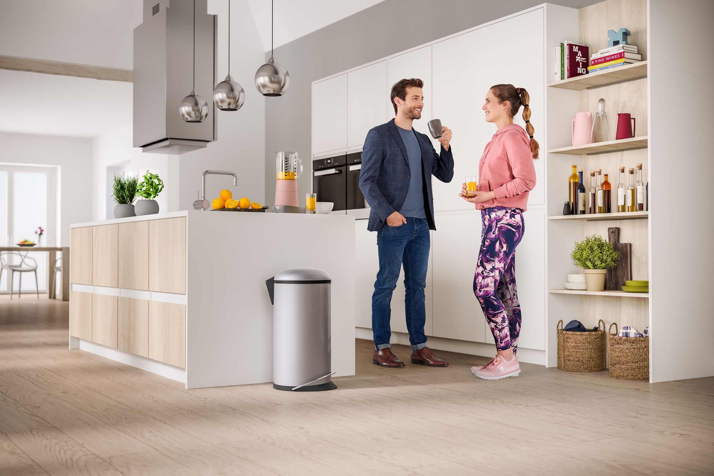 Hailo Mülleimer »Harmony L«, 20 Liter, Stahlblech, Kunststoff Inneneimer, Made in Germany