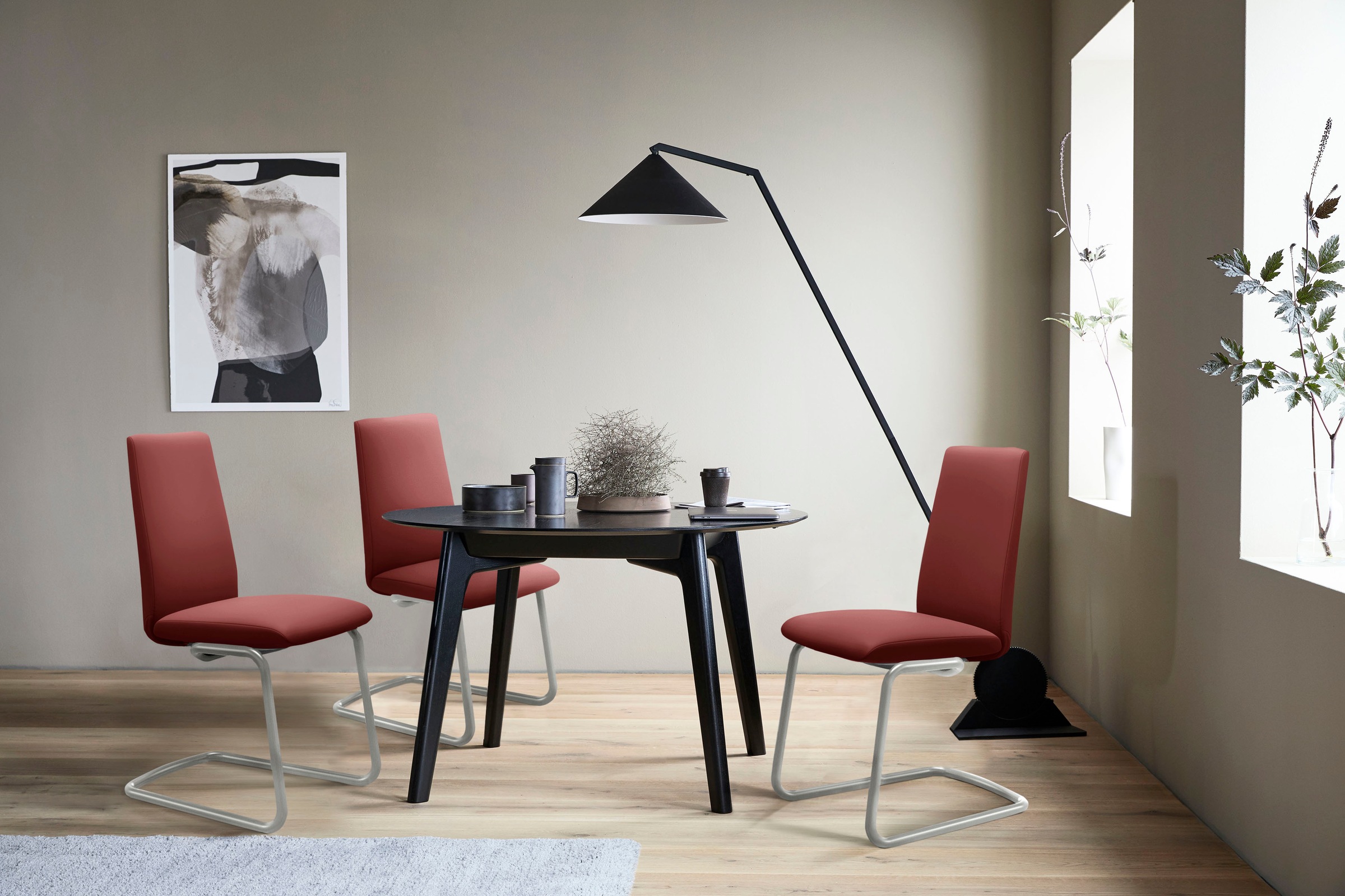 Stressless® Polsterstuhl »Laurel«, Leder PALOMA, Low Back, Größe M, mit Beinen aus Stahl in Chrom glänzend