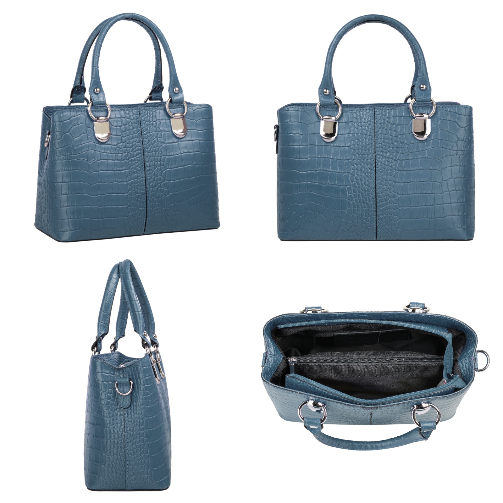 Cluty Umhängetasche echt Leder, Made in Italy