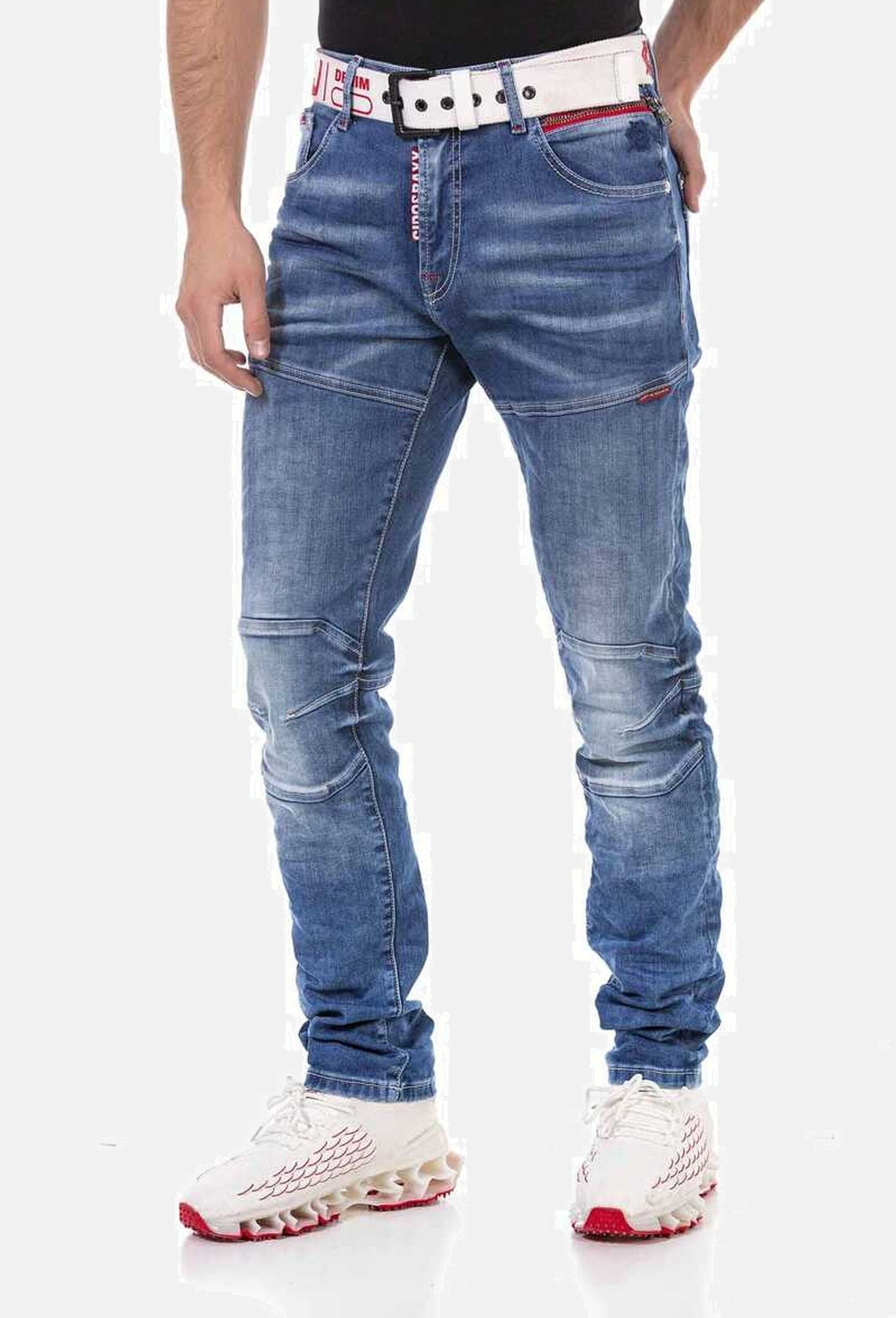Cipo & Baxx 5-Pocket-Jeans »Cipo & Baxx Jeans« mit trendigen Ziernähten, CD698