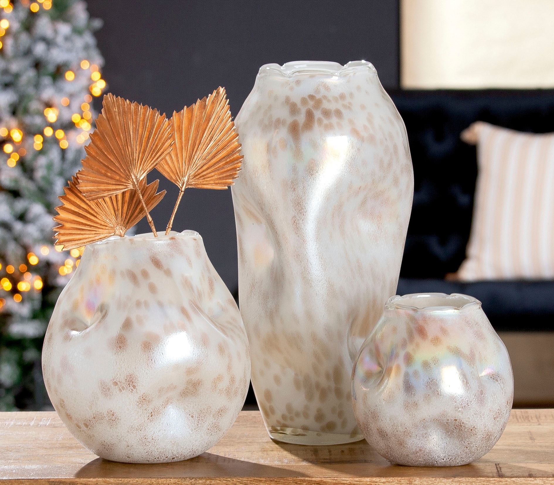 mit Vase Oberflächenstruktur by Glas, Dekovase«, bestellen St.), aus (1 Casablanca Gilde feiner »Crumple, bequem Tischvase