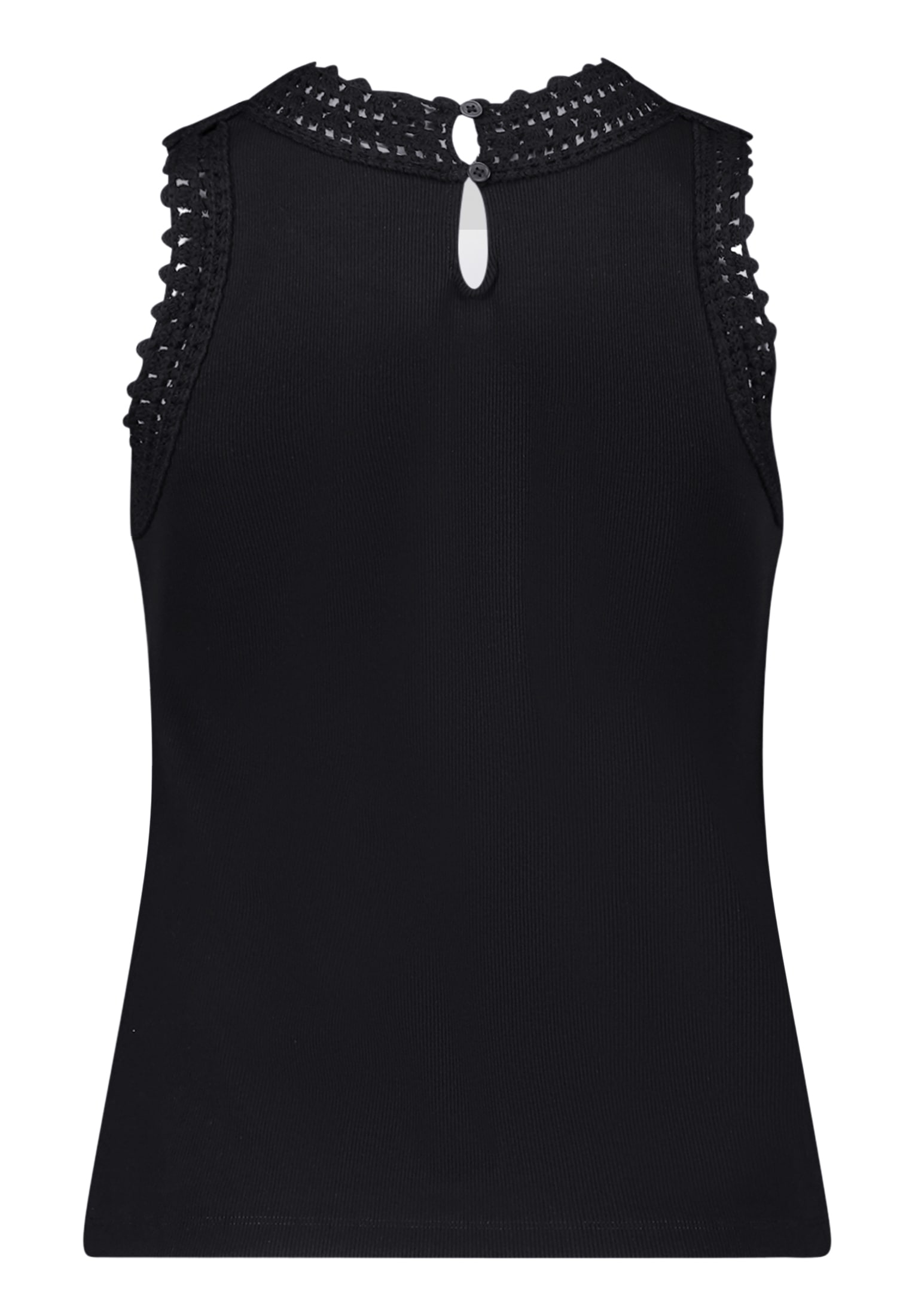 Betty&Co Stricktop »Patchwork-Shirt ohne Arm«