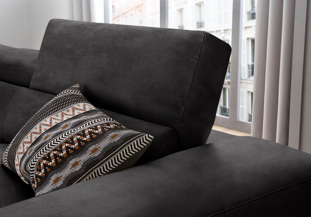 W.SCHILLIG Ecksofa »piedroo, Designsofa mit tollem Sitzkomfort, bequem und elegant, L-Form«, Kopfteilverstellung, wahlweise mit Sitztiefenverstellung, Breite 303cm