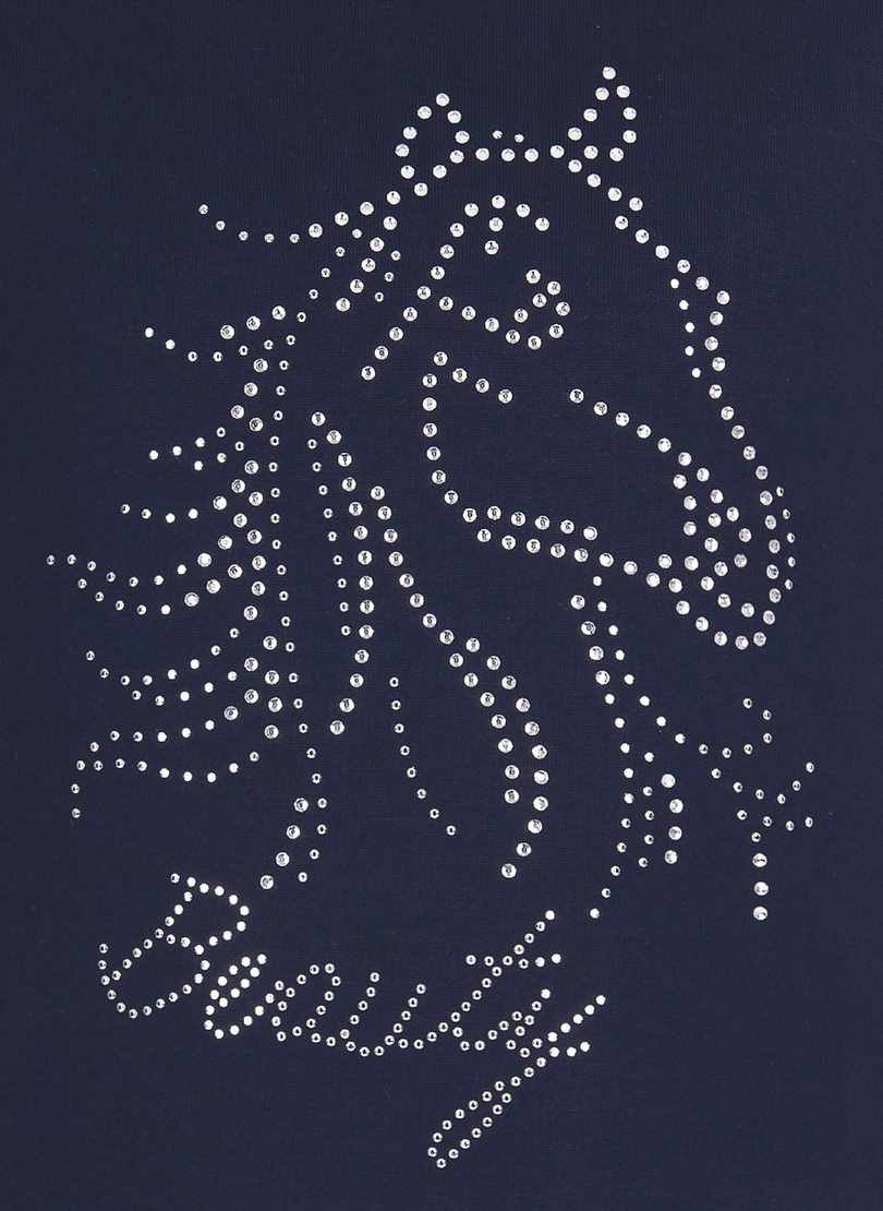 Trigema T-Shirt »TRIGEMA T-Shirt mit Glitzer-Pferd«, (1 tlg.)