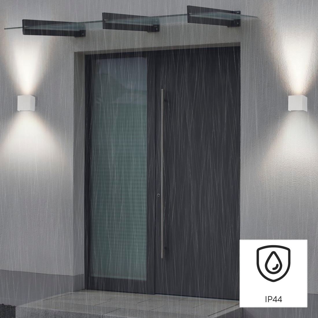 Hama LED Wandleuchte »LED Wandleuchte, WLAN Wandlampe für innen/außen Außenlampe IP 44«, Lizenziert von/durch: Amazon