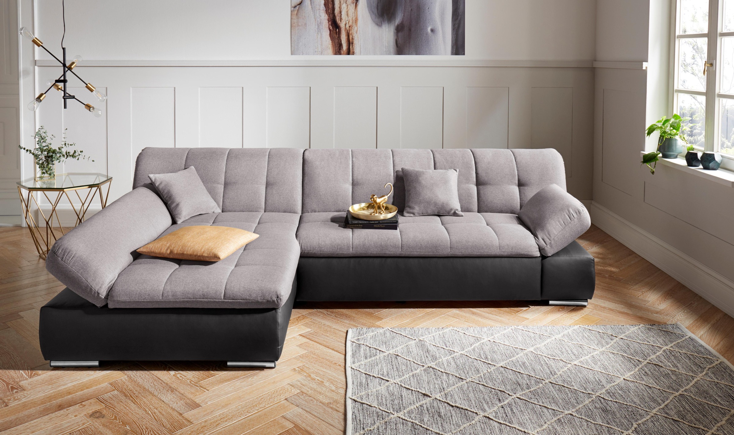 DOMO collection Ecksofa »Mona L-Form«, wahlweise mit Bettfunktion