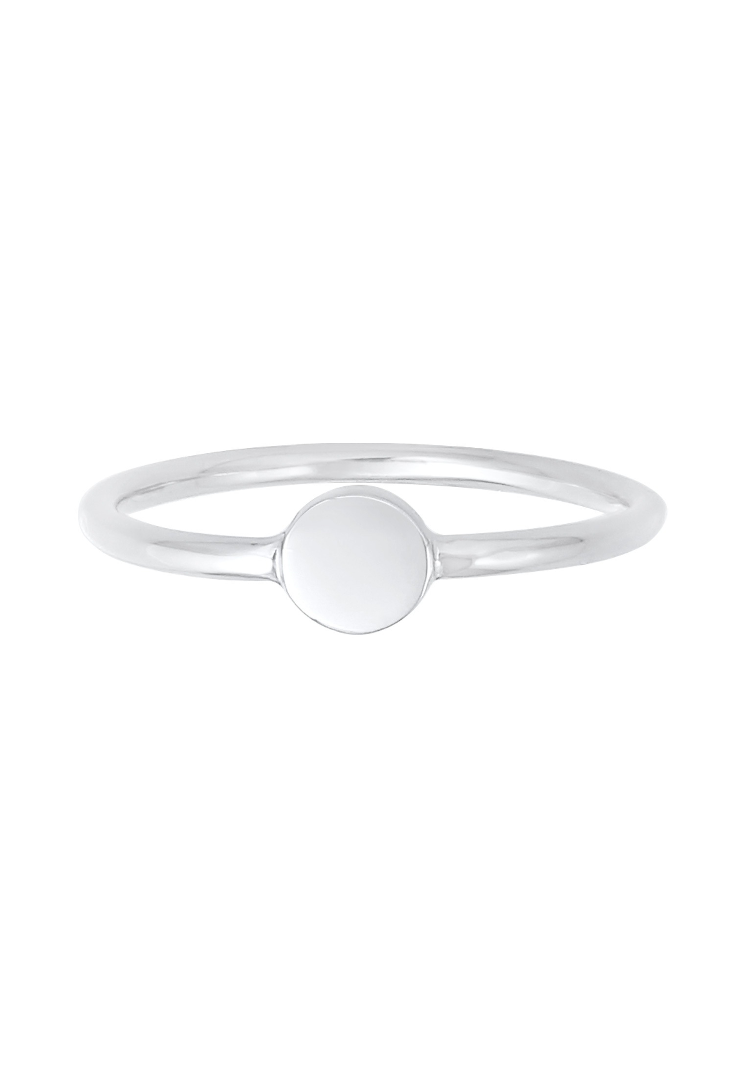 Elli Silberring »Ring Plättchen Kreis Geo Basic 925 Silber«