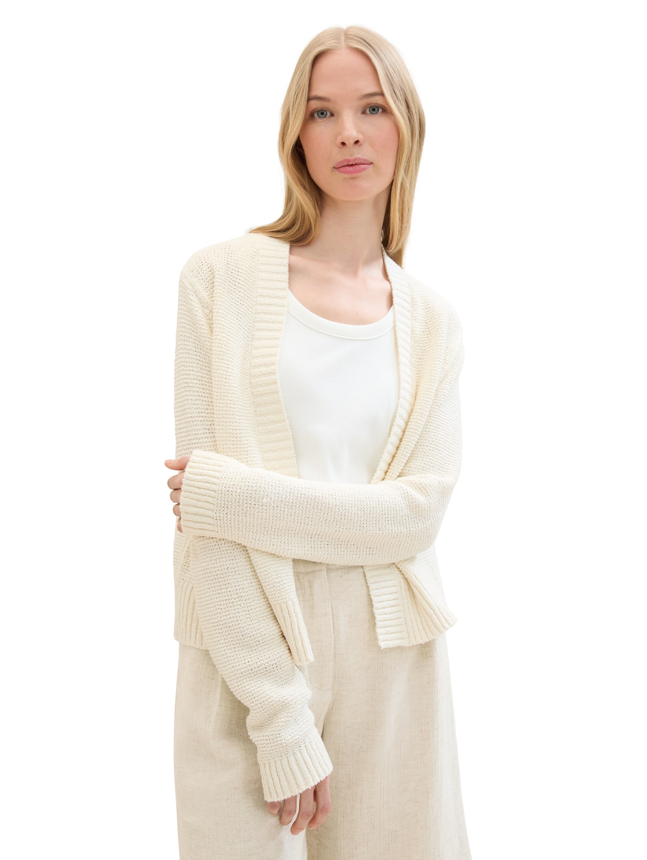 TOM TAILOR Cardigan, mit Strick-Elementen