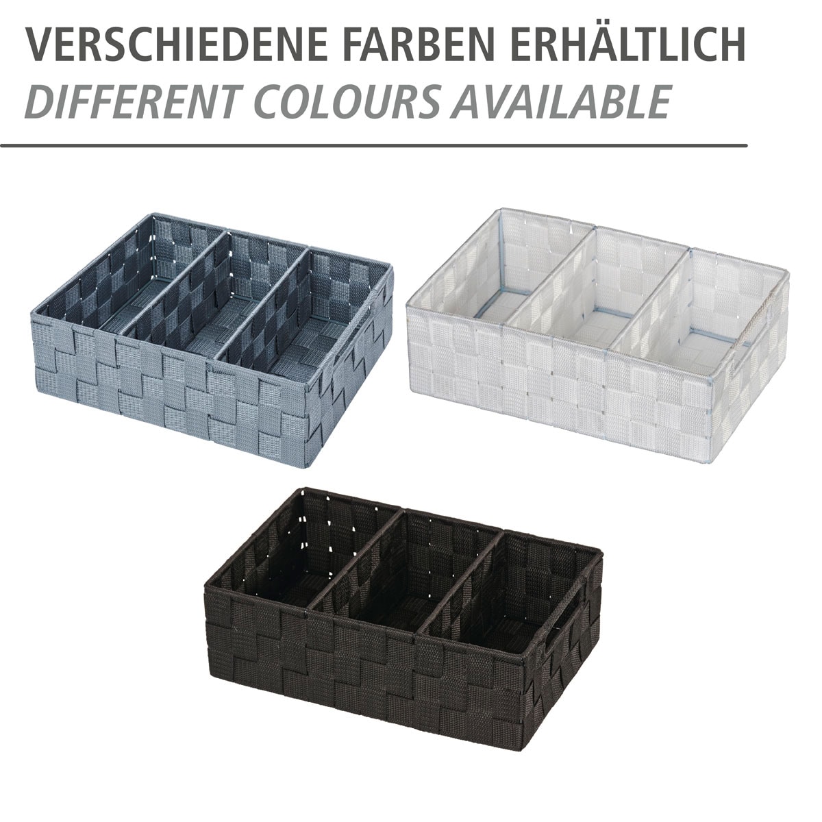 WENKO Organizer »Adria«, (1 St.), mit Griff, 3 Fächer