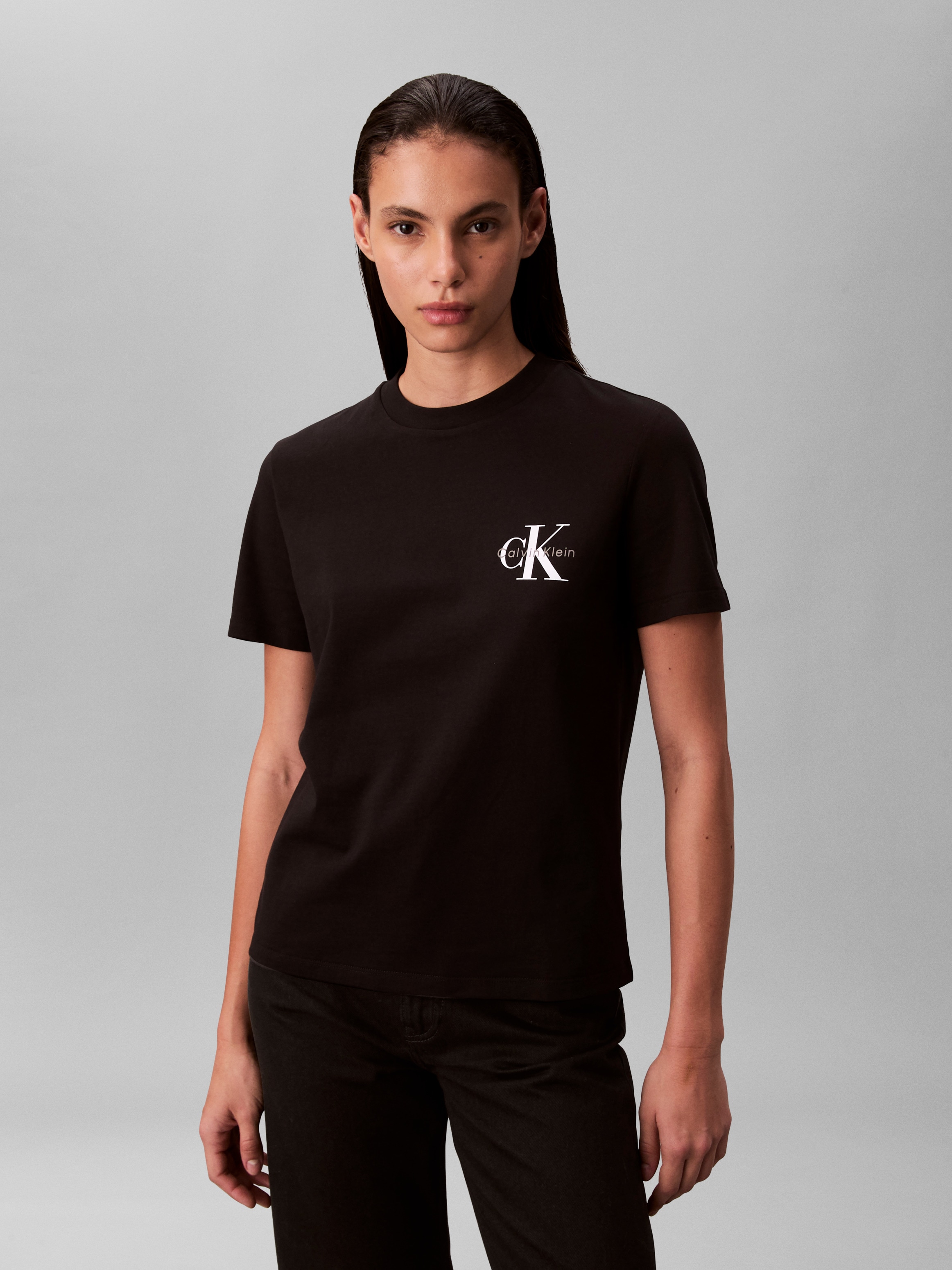 Calvin Klein Jeans T-Shirt »MONOLOGO CN 2 PACK TEE« Packung, 2er-Pack, 2 Stk. , Logoschriftzug