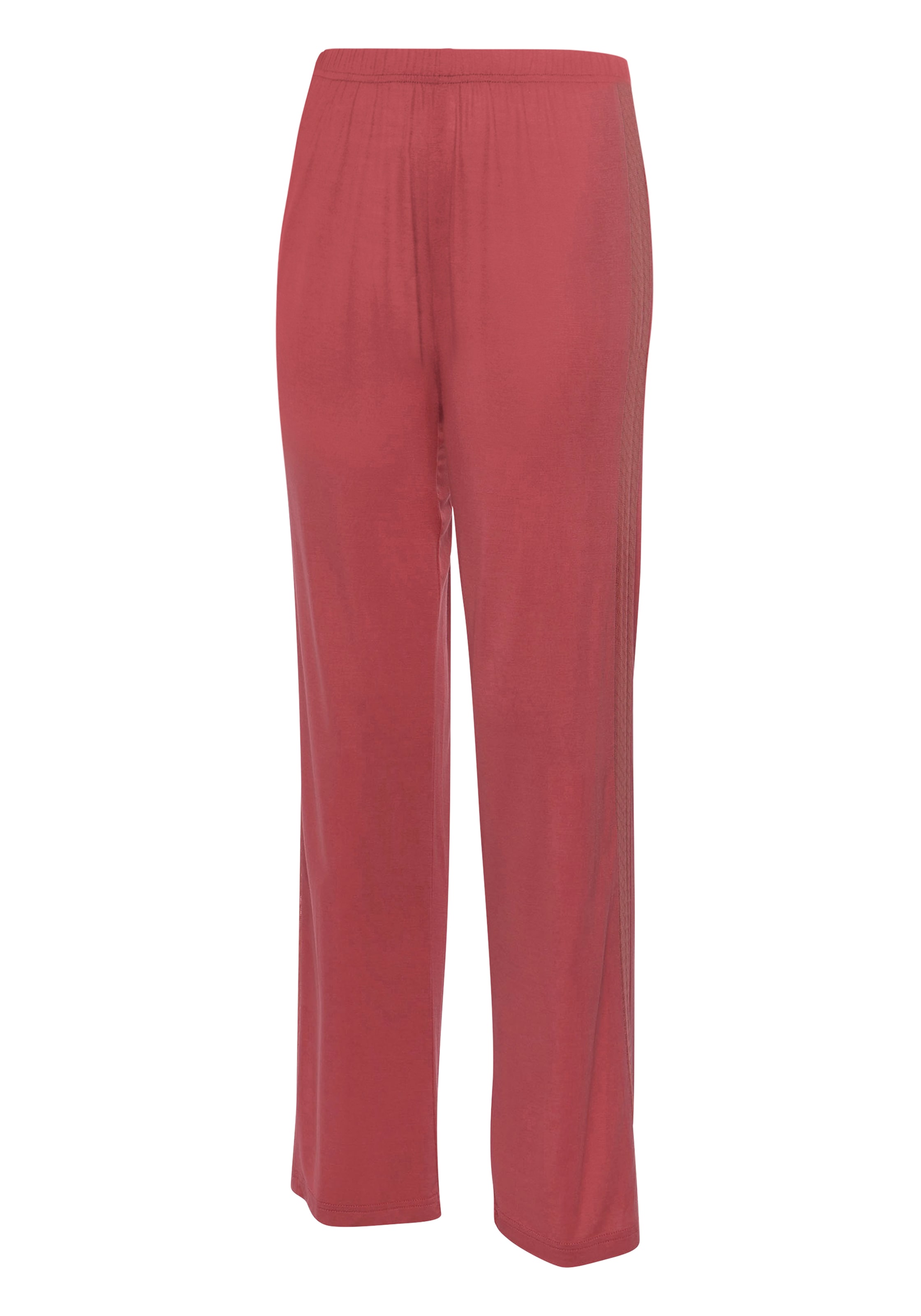 LASCANA Pyjamahose, mit Seitenstreifen aus transparenter Spitze