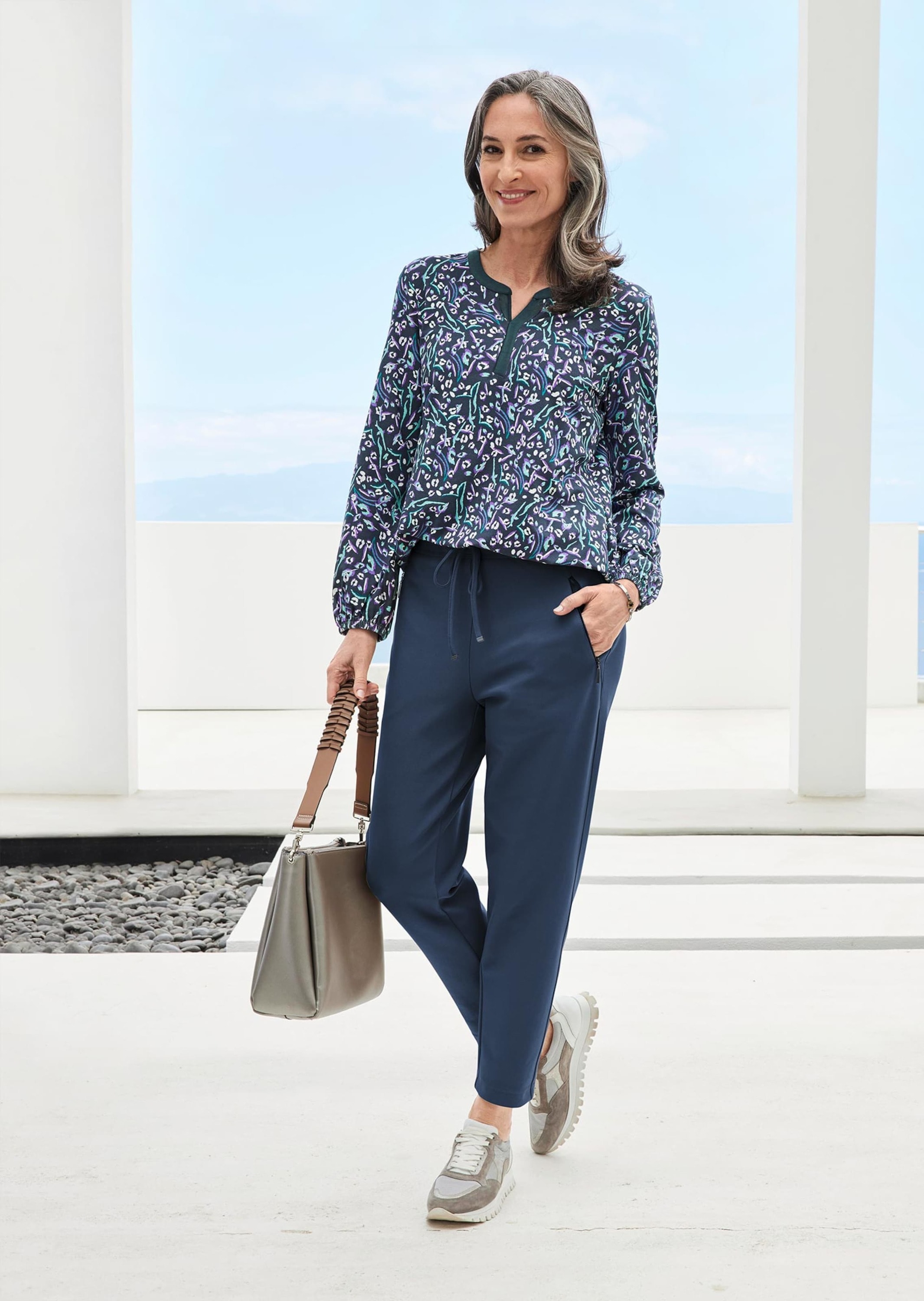 GOLDNER Print-Shirt »Kurzgröße Trageangenehmes Shirt mit Druck«
