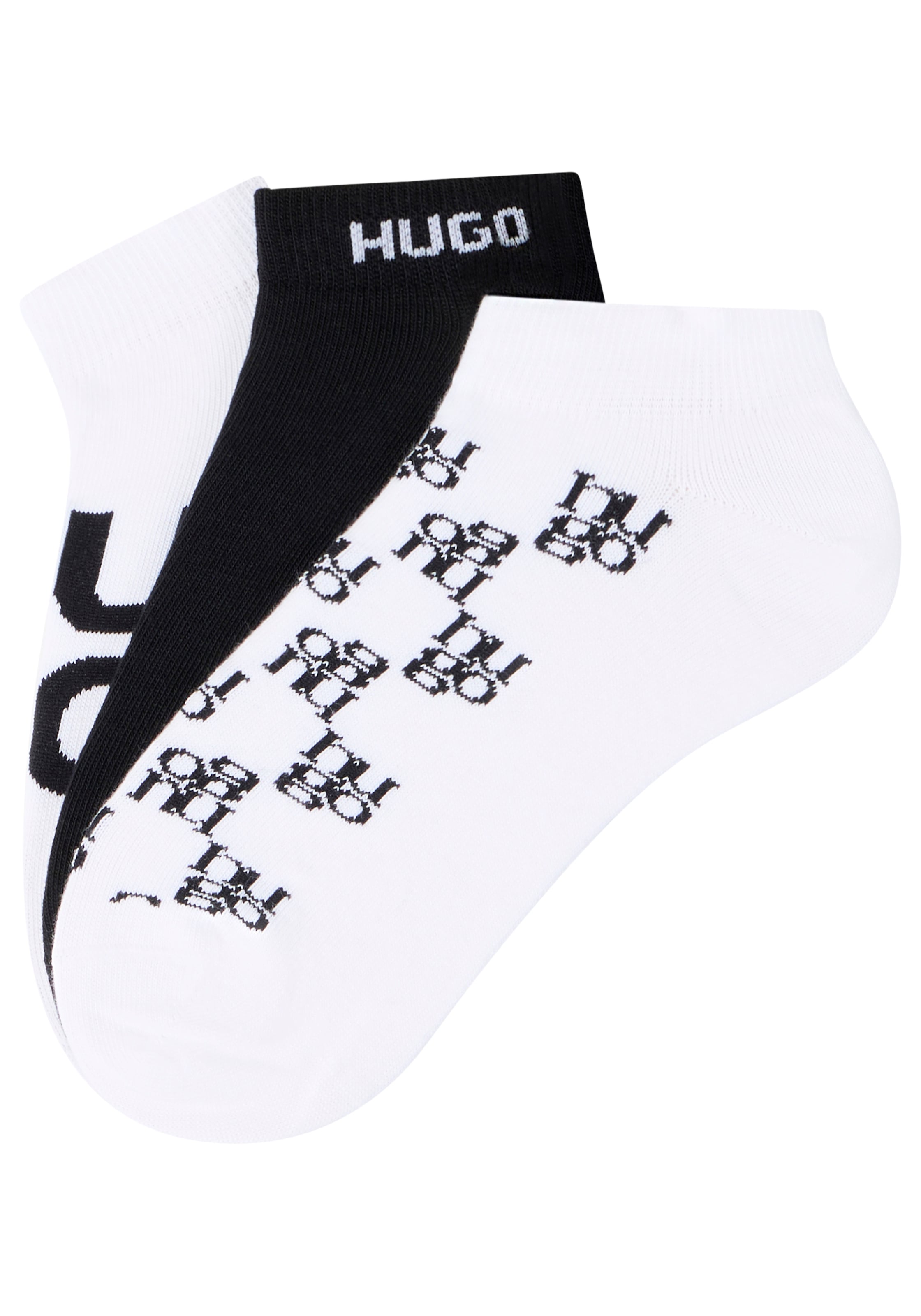HUGO Underwear Sneakersocken 3 Paar tlg. verstärkte Fersen- und Zehenpartie