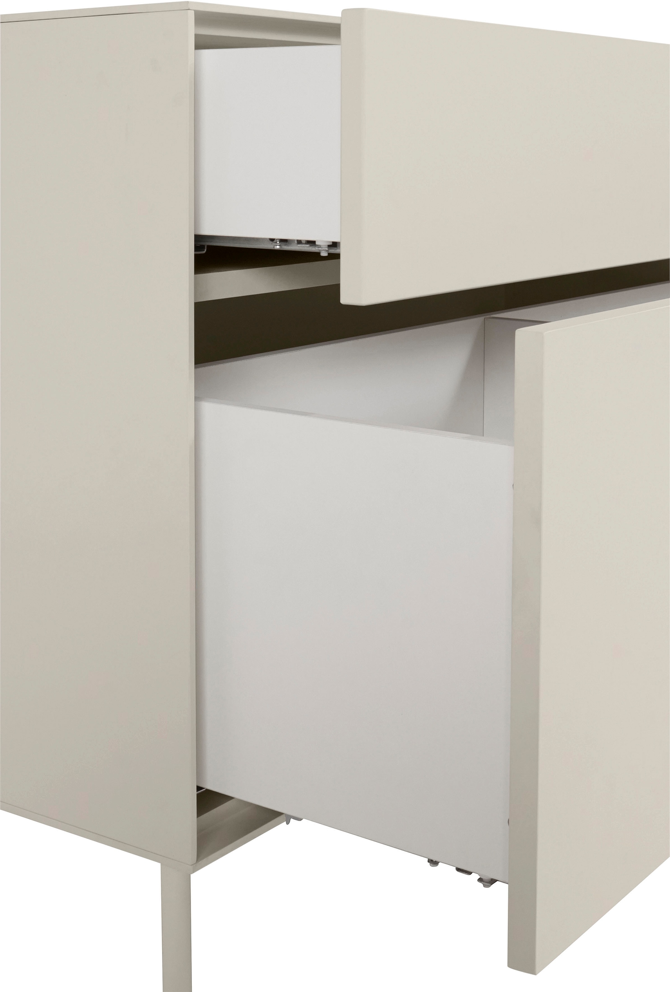 LeGer Home by Lena Gercke Lowboard »Essentials«, (2 St.), Breite: 224cm, MDF lackiert, Push-to-open-Funktion