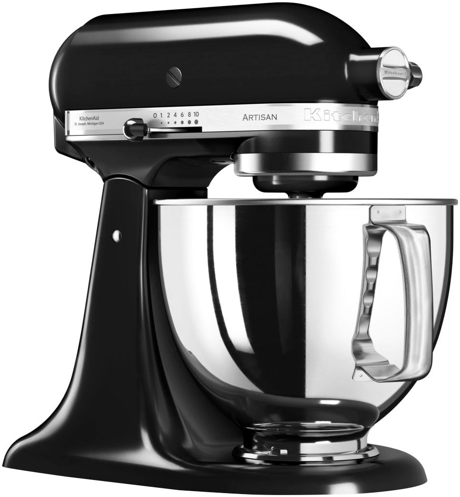 KitchenAid Küchenmaschine »5KSM125EOB«, mit Gratis Glasschüssel+3 Nudelvorsätzen