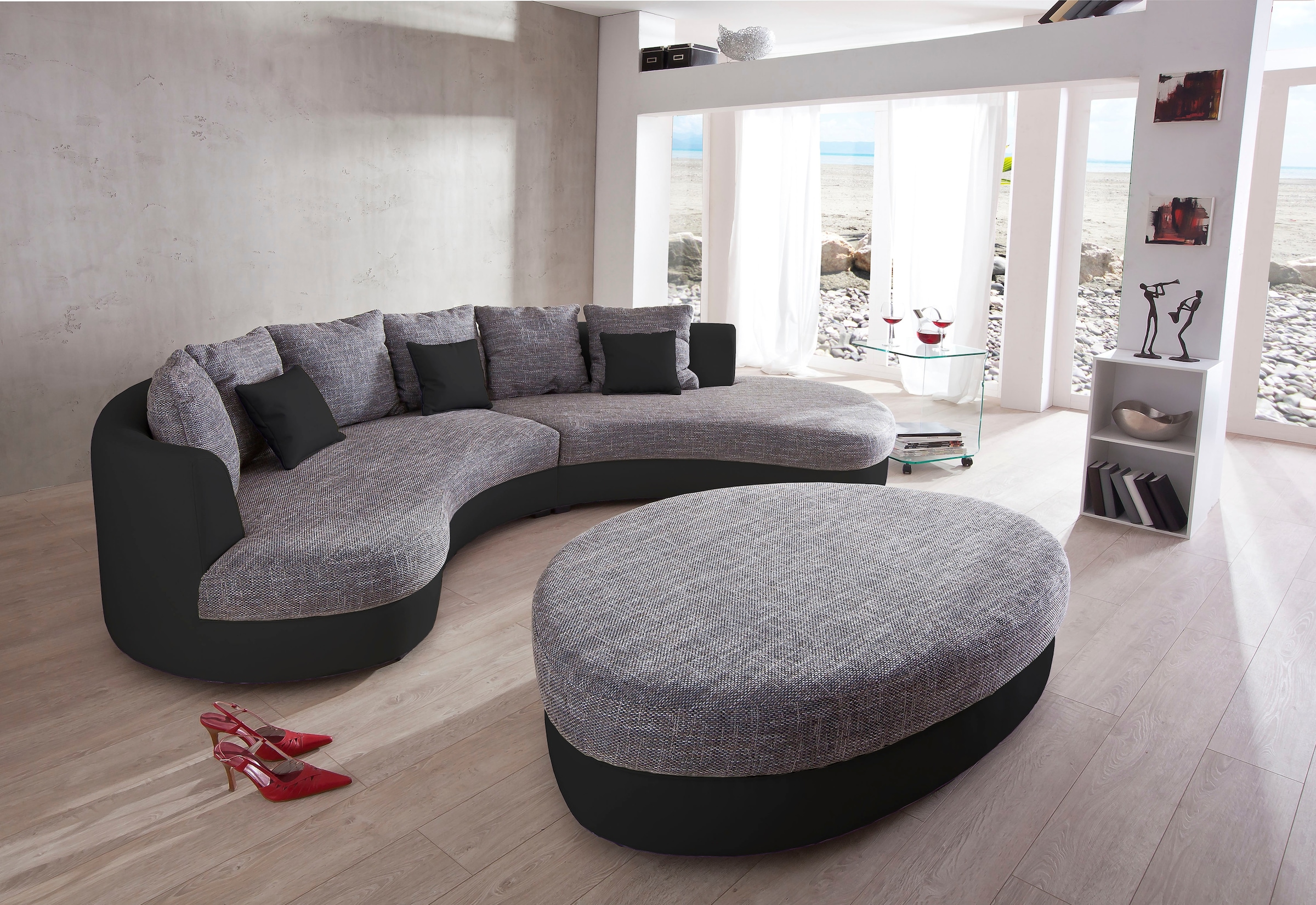 Home affaire Polsterhocker »Lazio modern und bequem, tolle Detailverarbeitung«