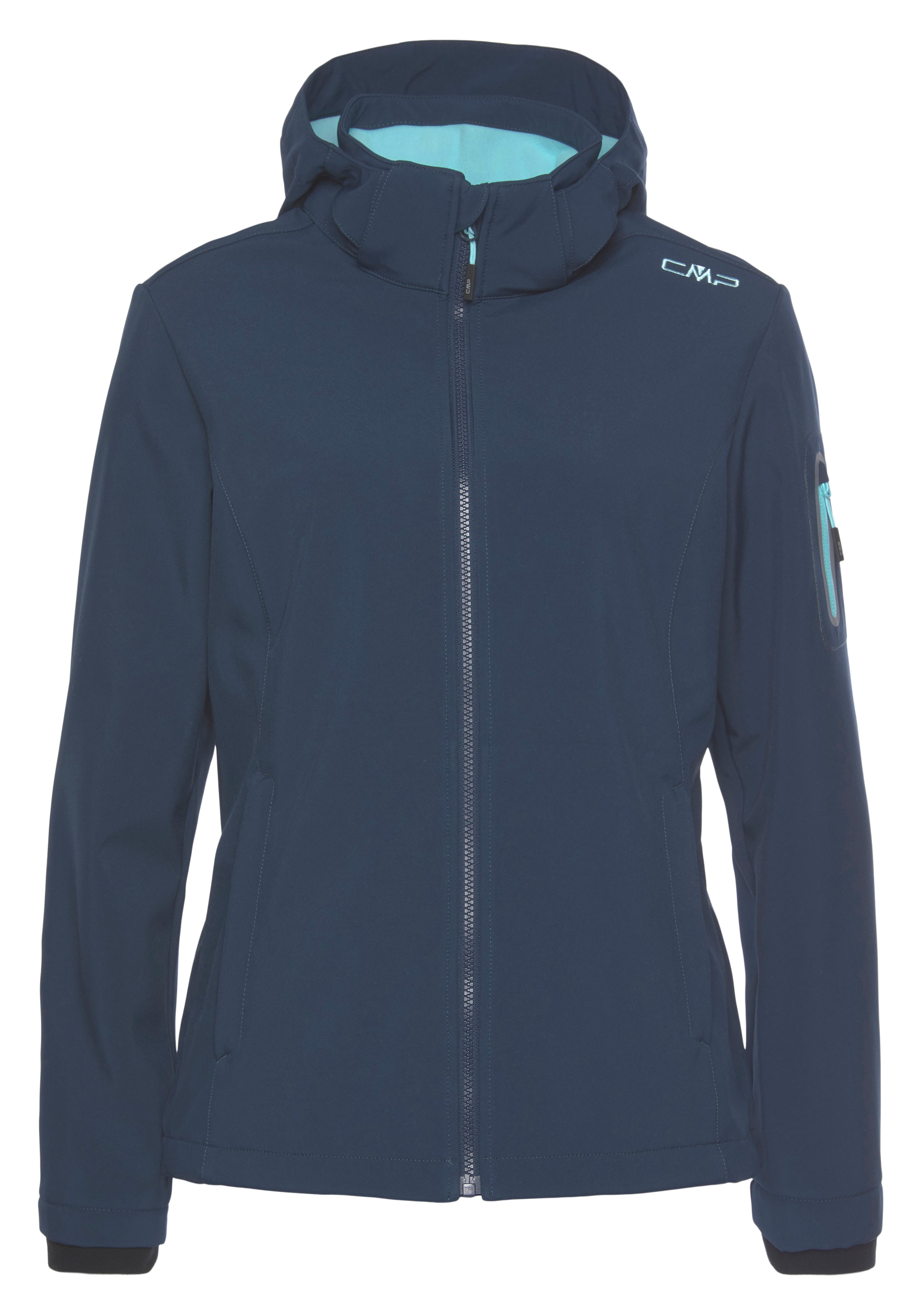 CMP Softshelljacke, mit Kapuze, Winddicht & Wasserabweisend & Atmungsaktiv