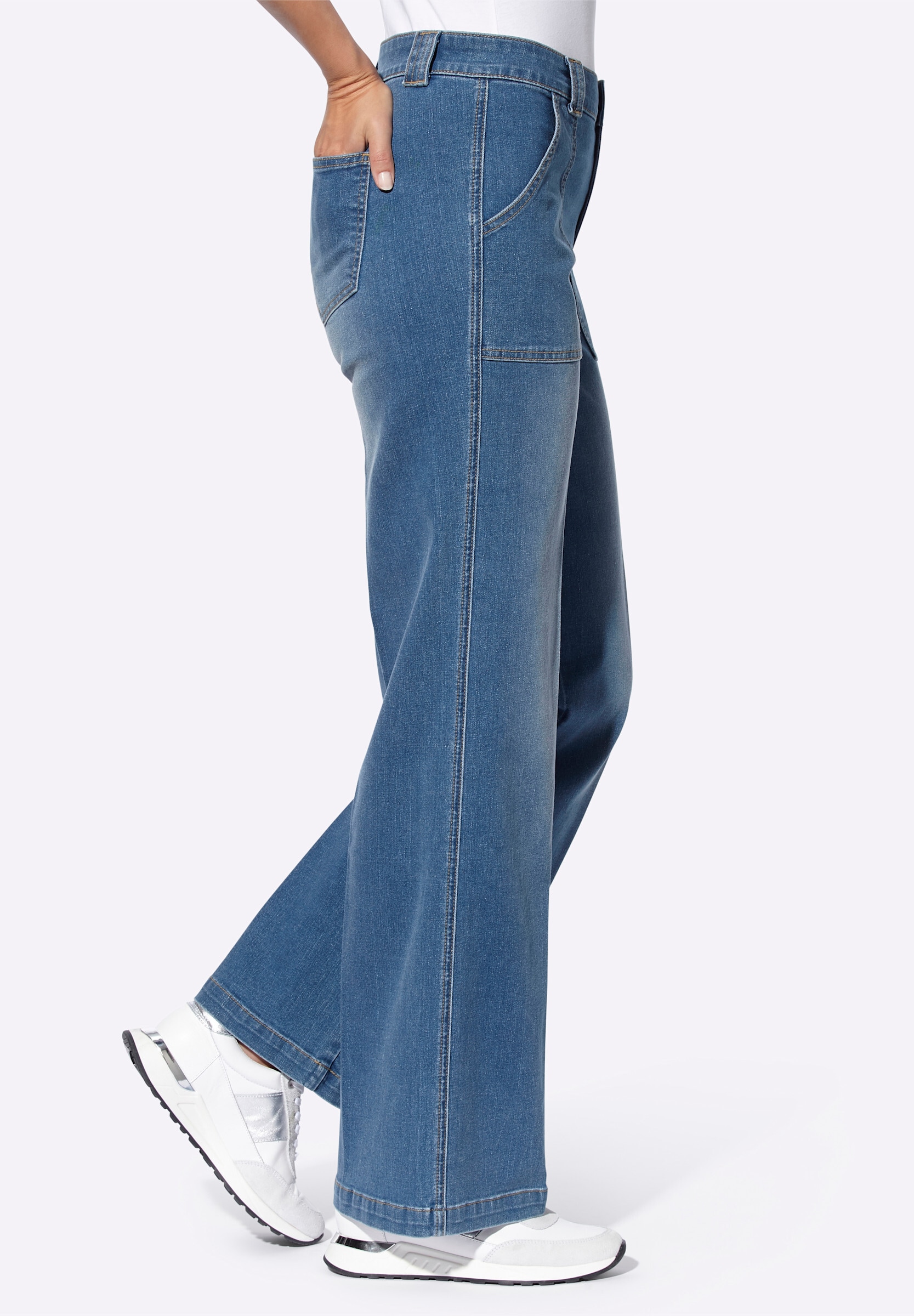heine Bequeme Jeans »Jeans Gerade Jeans mit Bügelfalten«
