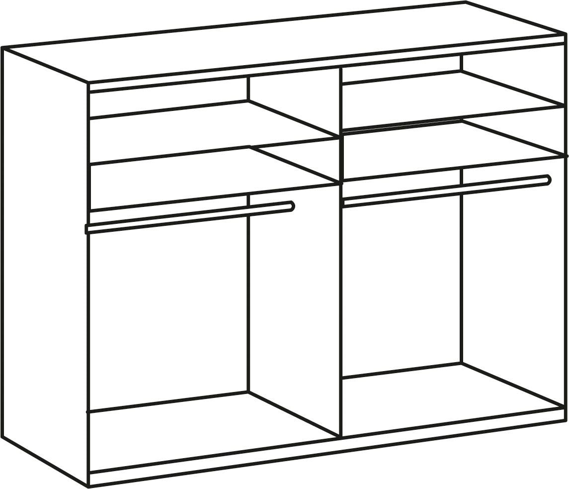 Wimex Schwebetürenschrank »Bramfeld«, mit Glaselementen und zusätzlichen  Einlegeböden auf Rechnung kaufen