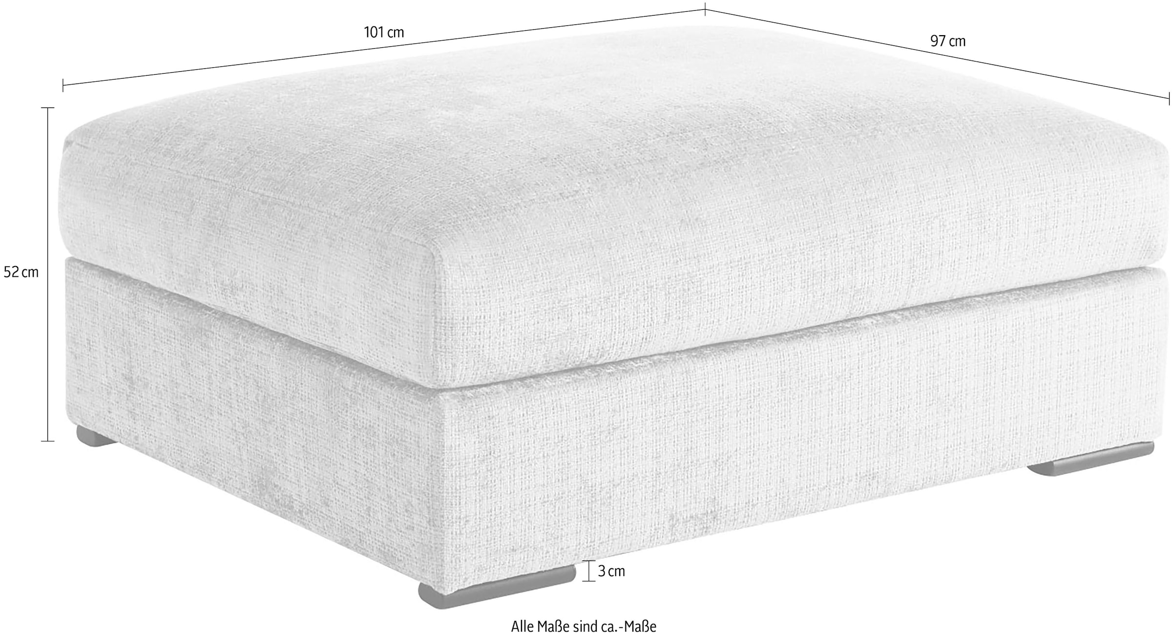 Home affaire Polsterhocker »Casa XL, Breite 101 cm« Mega-Hocker, in Cord oder Chenille-Struktur wählbar