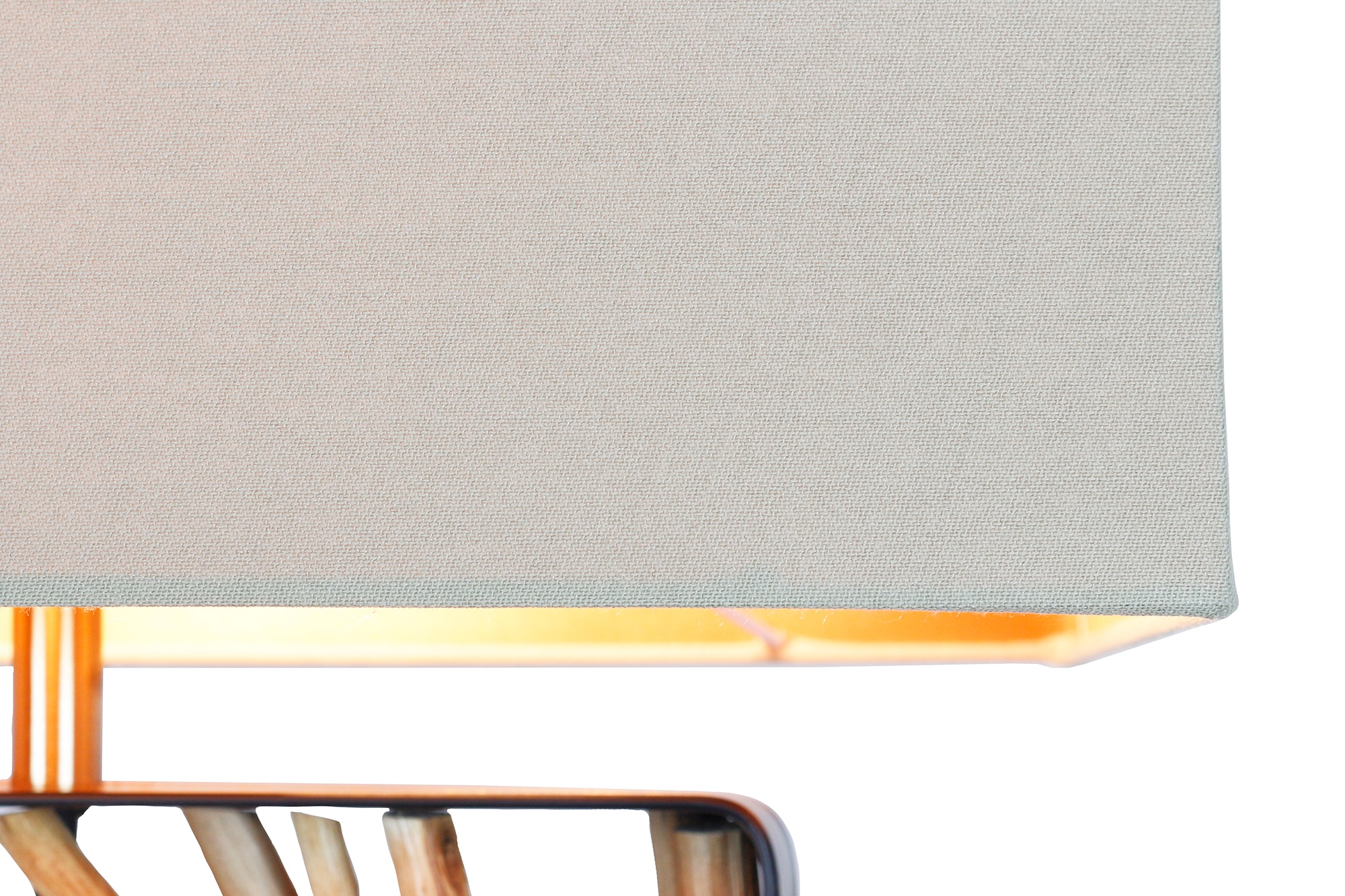 SalesFever Stehlampe »Treibholz« E27 1 Stk. Schirm innen goldfarben