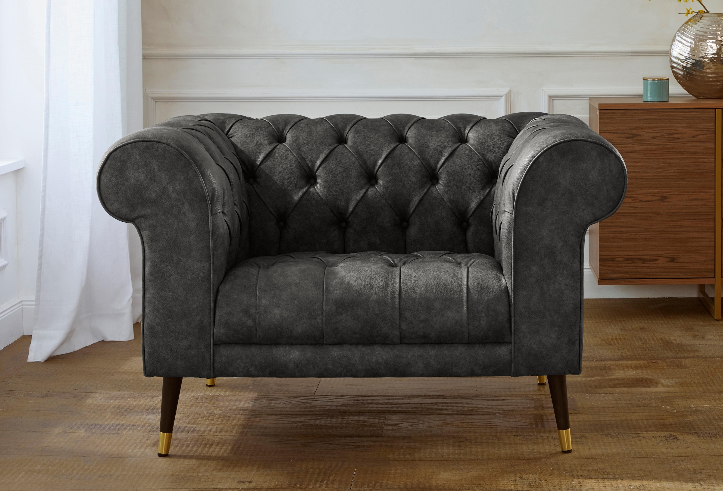 Guido Maria Kretschmer Home&Living Loveseat »Tinnum Loveseat, Chesterfield Sessel«