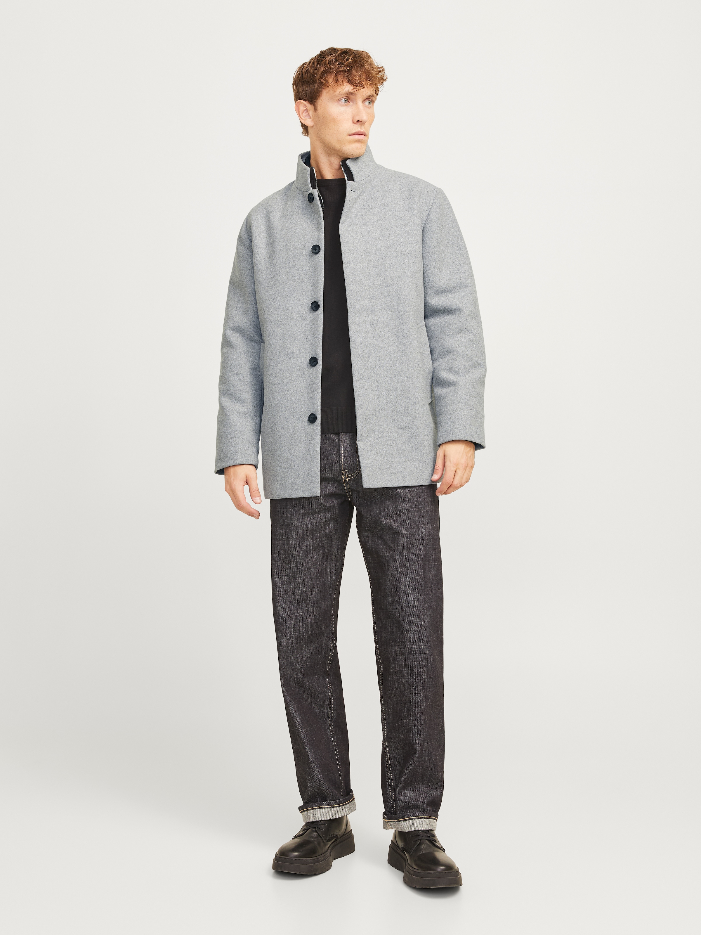 Jack & Jones Wolljacke »JJEHARRISON WOOL JACKET SN« Materialmix, regular fit