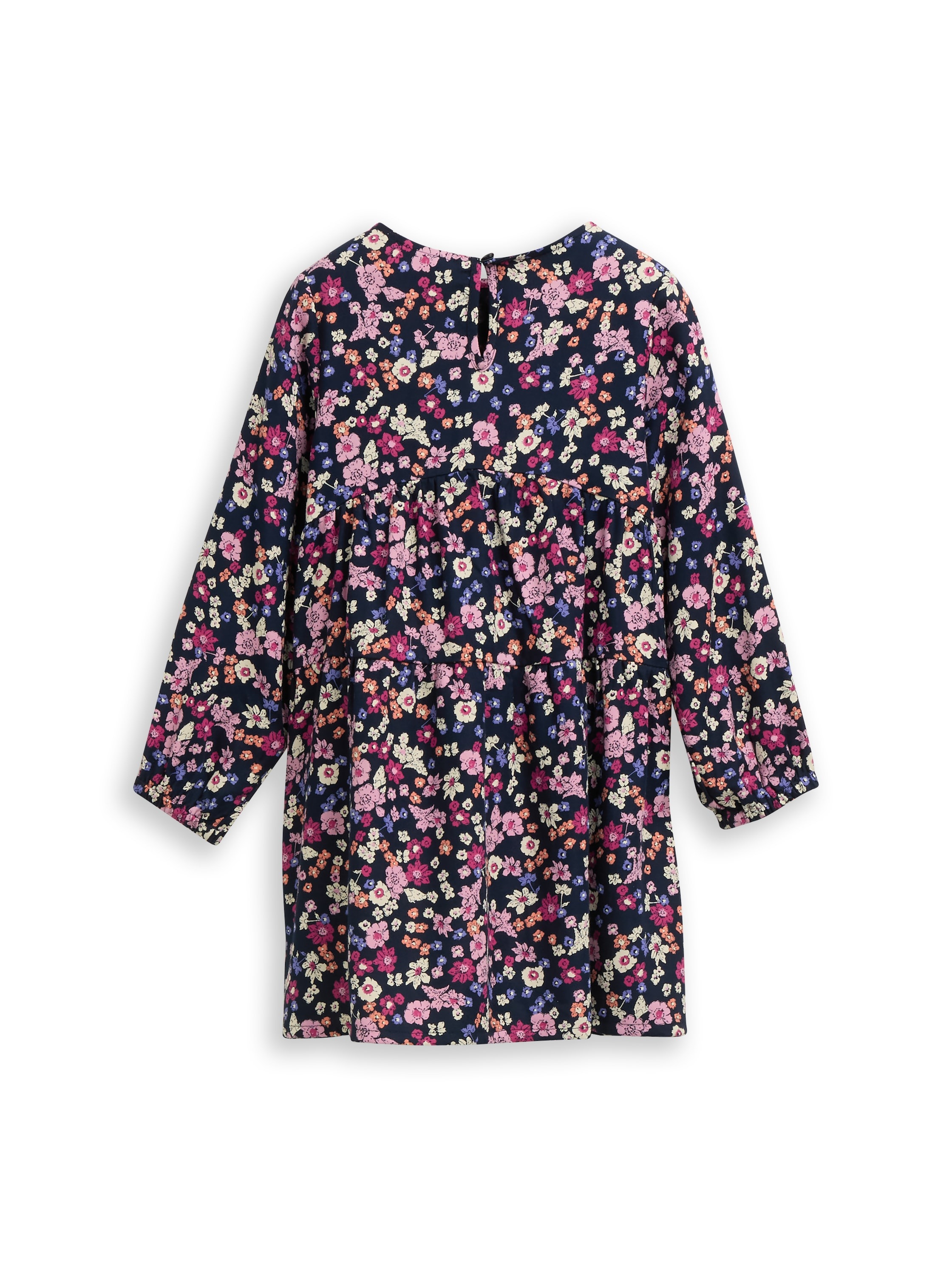 TOM TAILOR Midikleid Ohne Taschen mit floralen Allover-Muster
