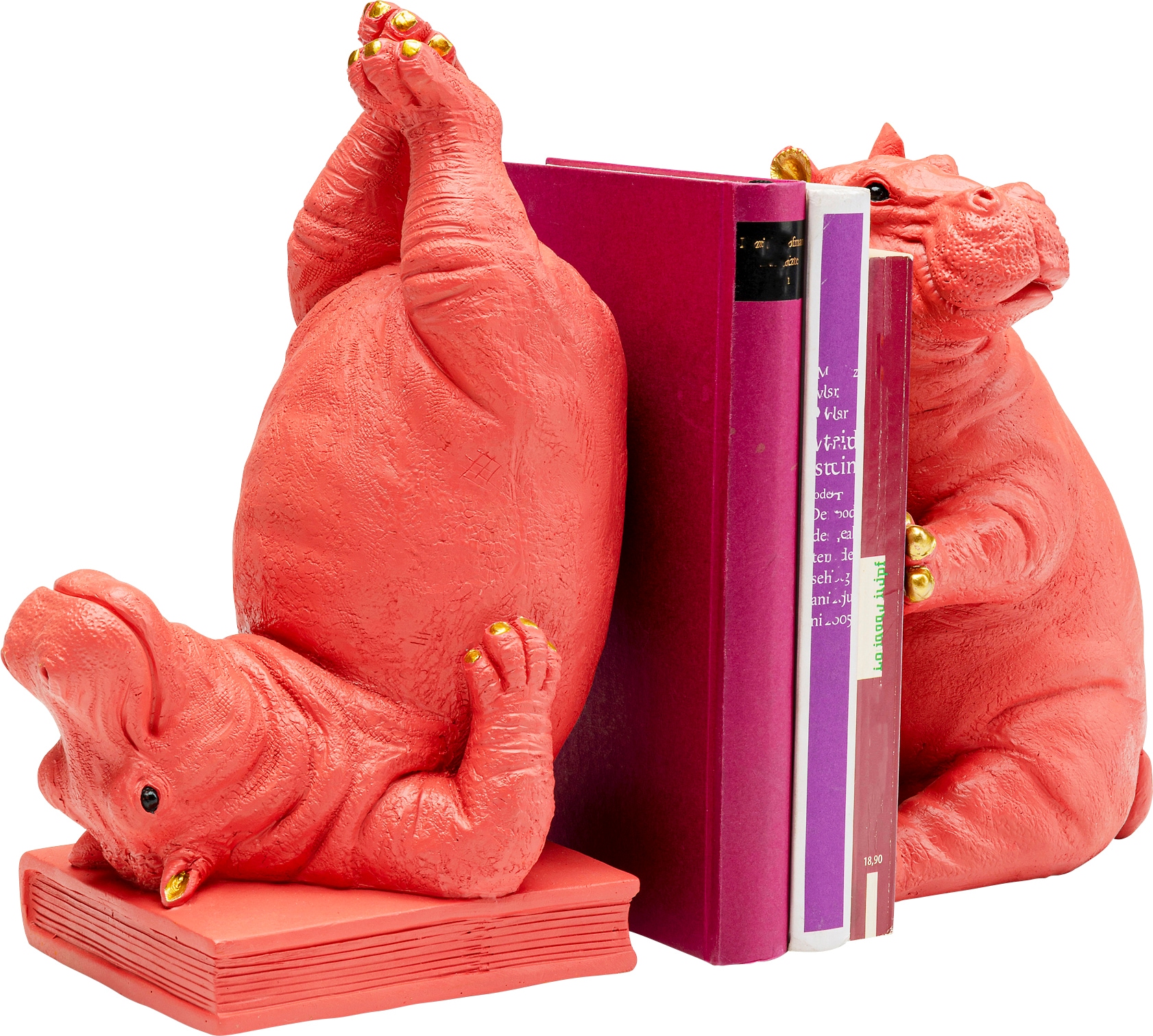 Kare Design Buchstütze »Hippo Pink« aus Polyresin