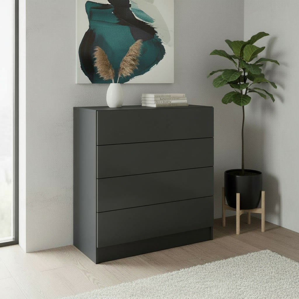 borchardt Möbel Kommode »Vaasa, Breite 76cm, Höhe 79cm, grifflos«
