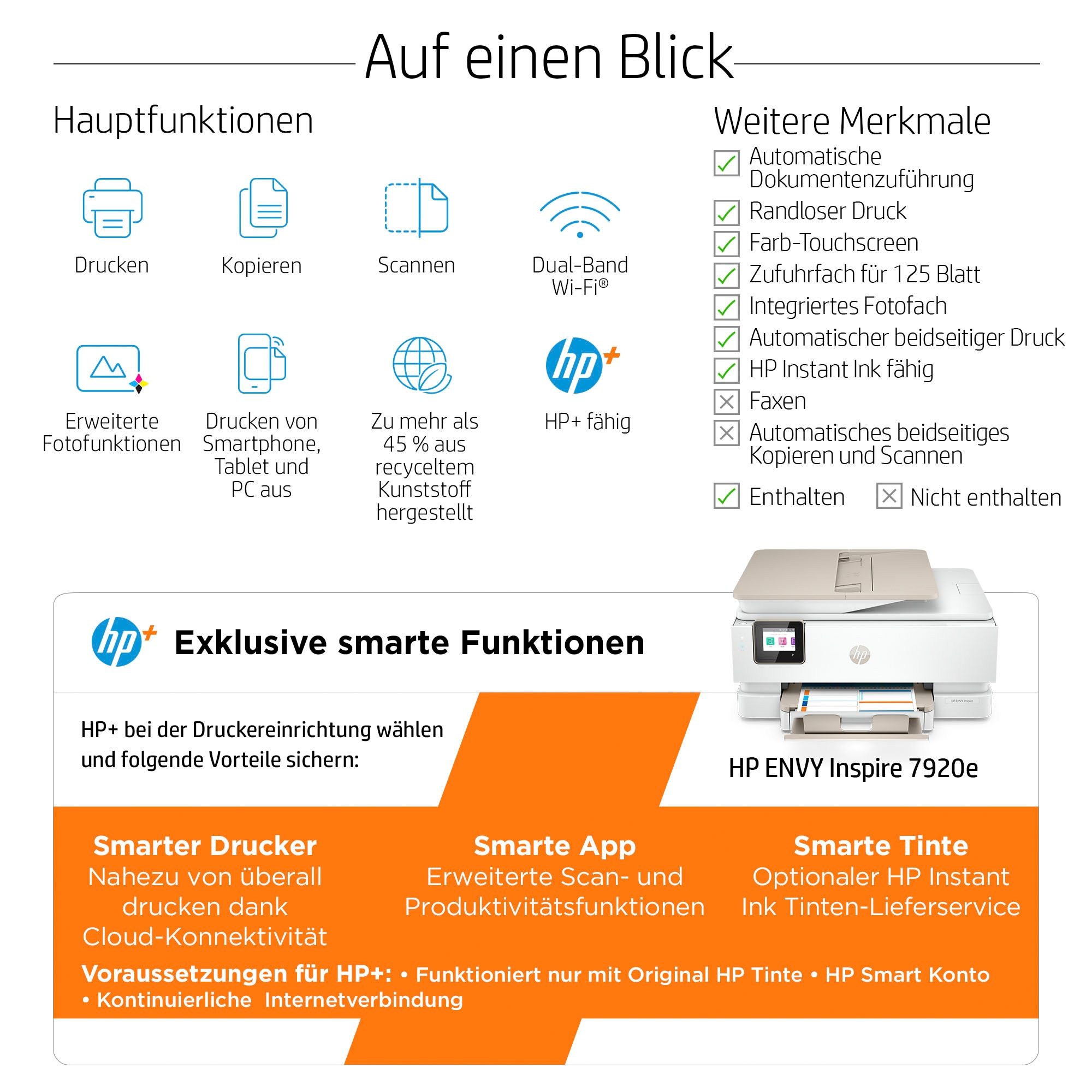 HP Multifunktionsdrucker »HP ENVY Inspire 7920e All-in-One-Drucker