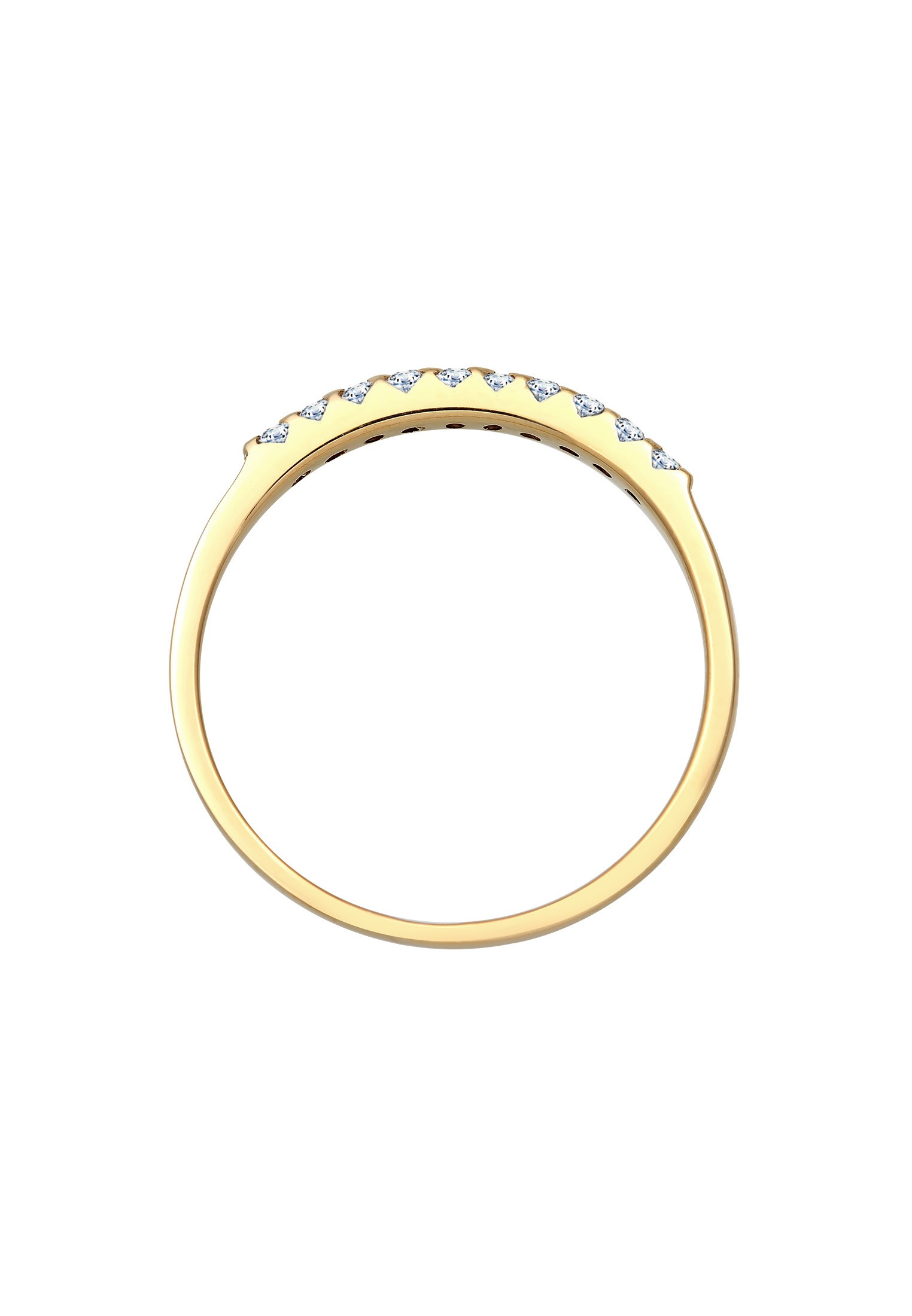 Elli DIAMONDS Diamantring »Ring Microsetting Diamant (0.15 ct.) 375 Gelbgold«