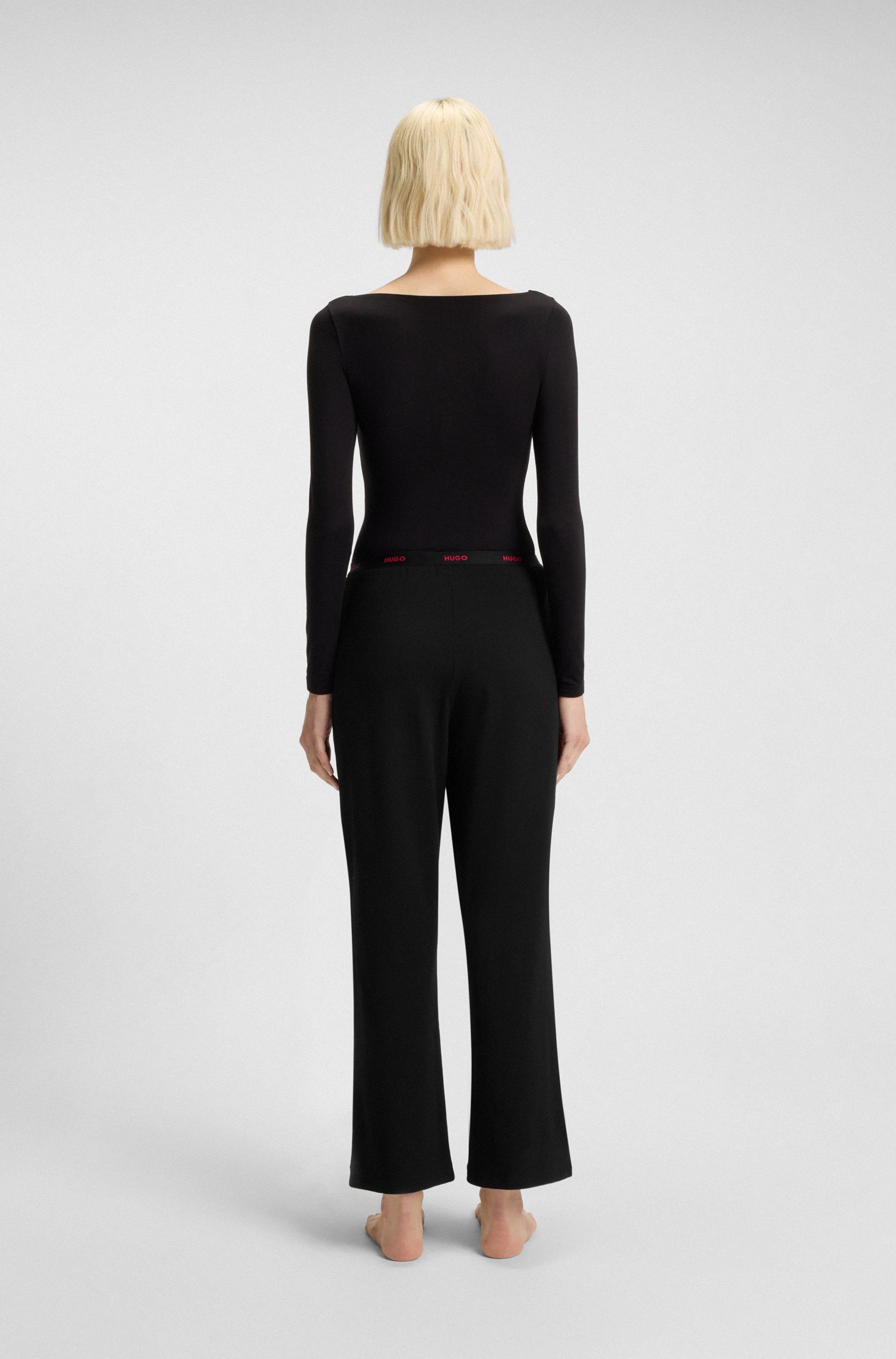 HUGO Underwear Pyjamahose »ID«  Sichtbarer Elastikbund, gerades Bein