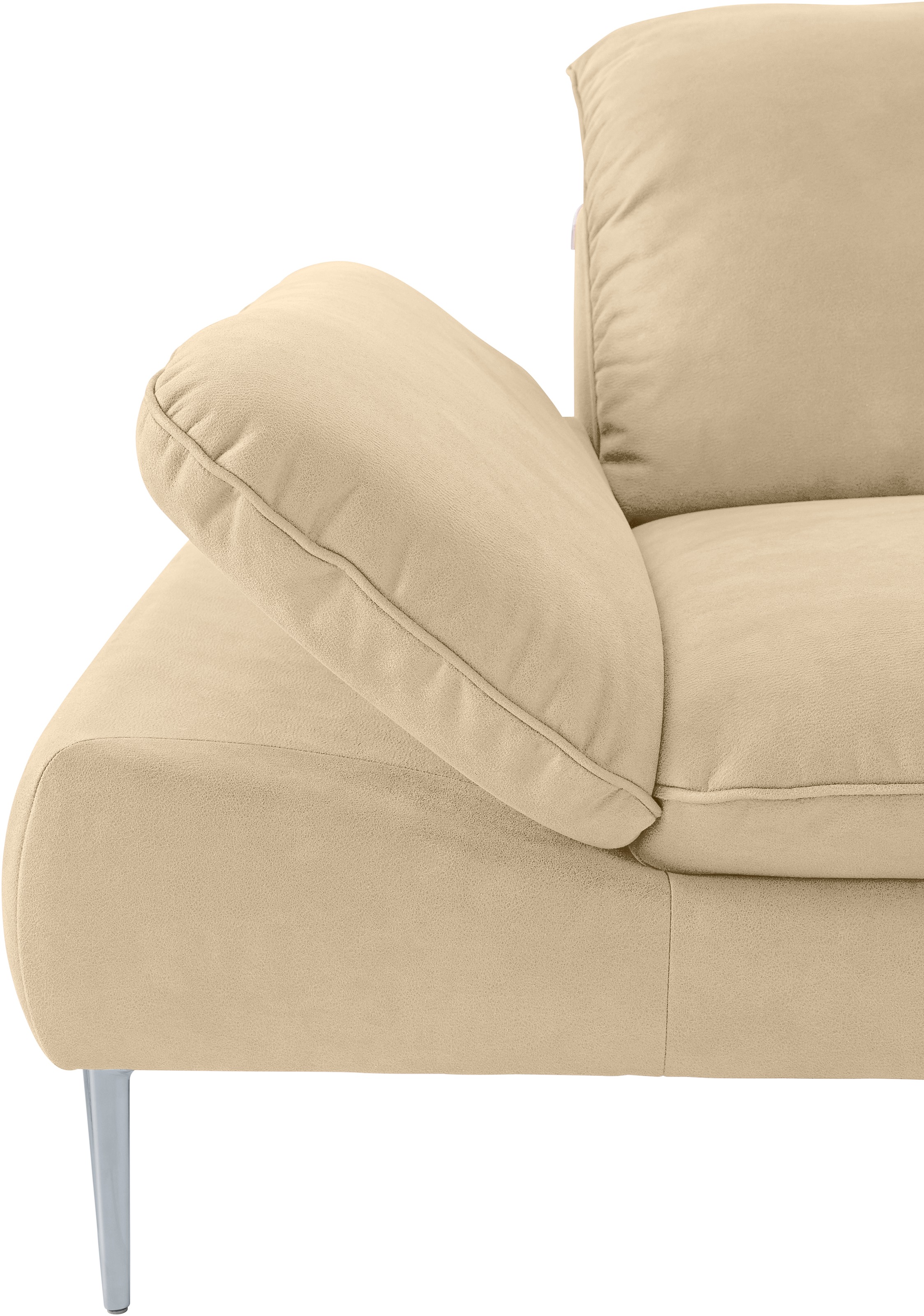 W.SCHILLIG Ecksofa »enjoy&MORE, Designsofa, elegant und bequem, L-Form«, mit Sitztiefenverstellung, Füße silber matt, Breite 310 cm