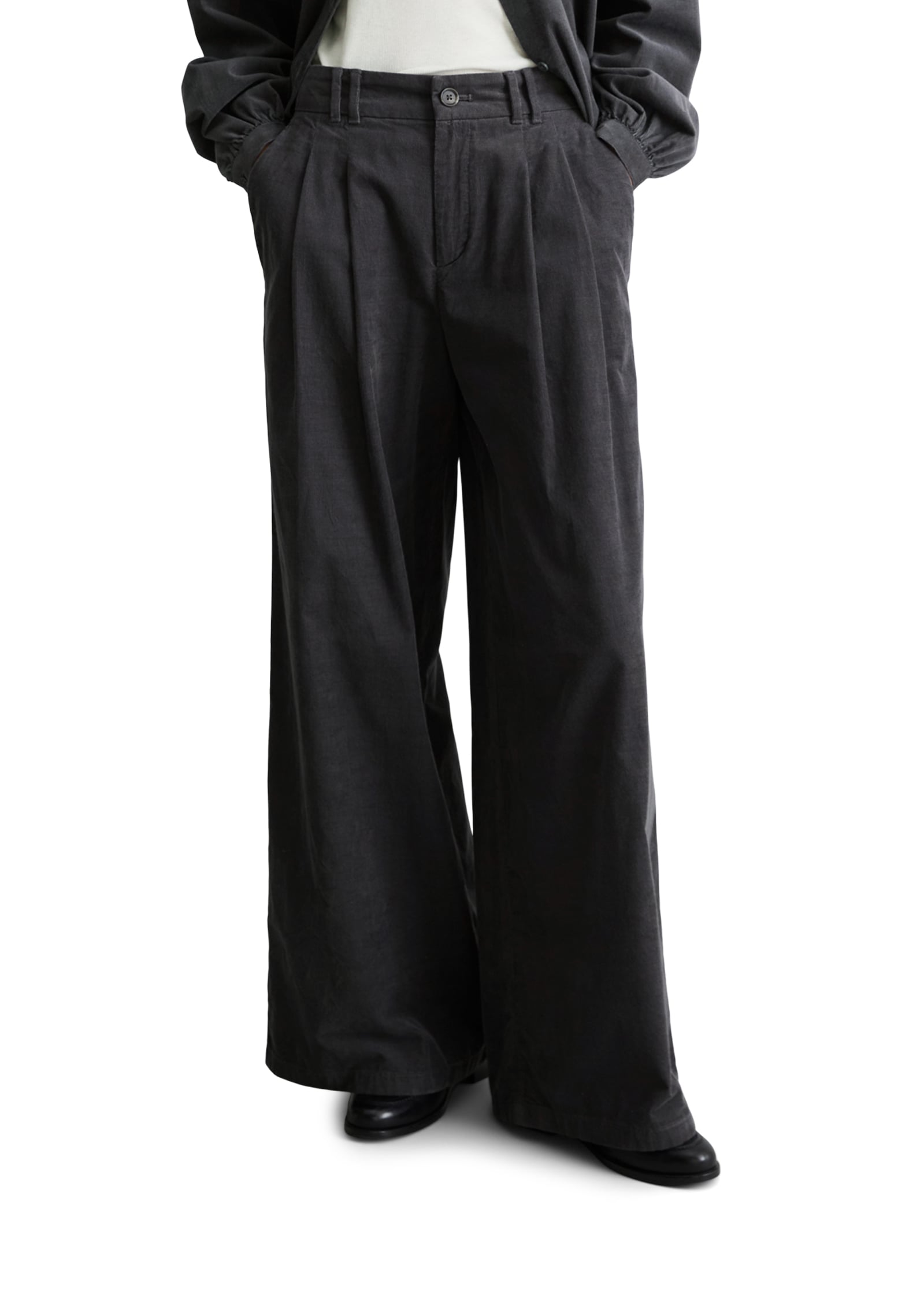 Marc O'Polo DENIM Cordhose  Bundfalten, wide aus Organic Cotton