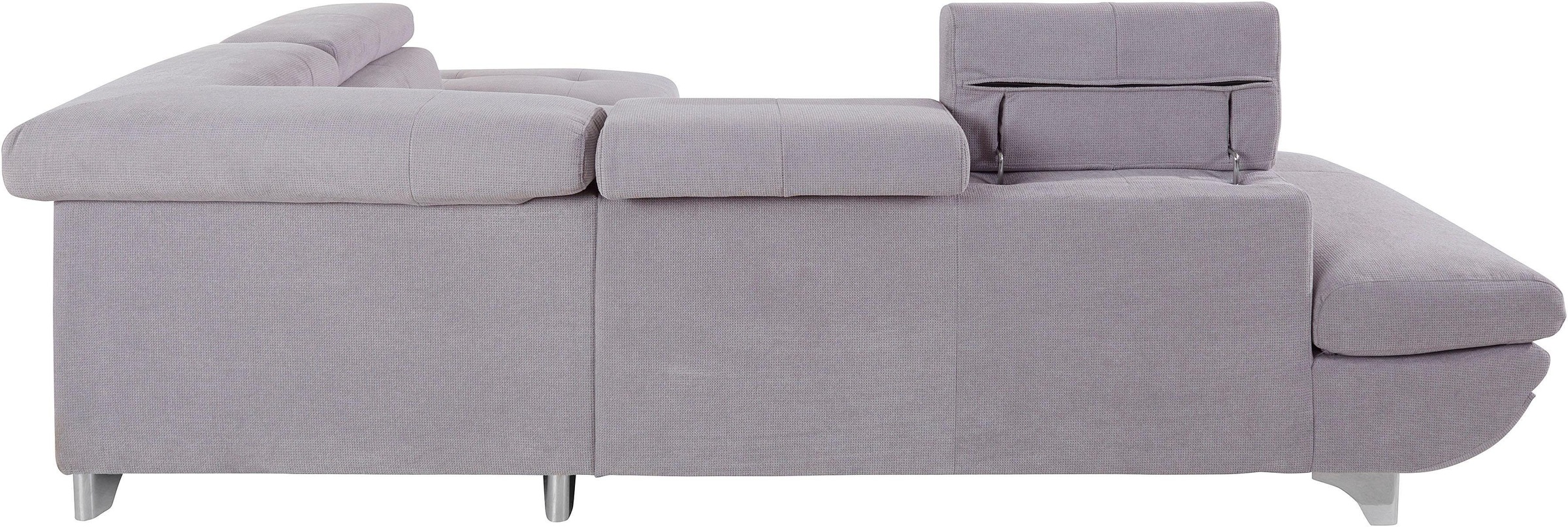 COTTA Polstergarnitur »Enterprise L-Form«, (Set), Set bestehend aus: Ecksofa mit Arm- & Kopfteilverstellung & Hocker