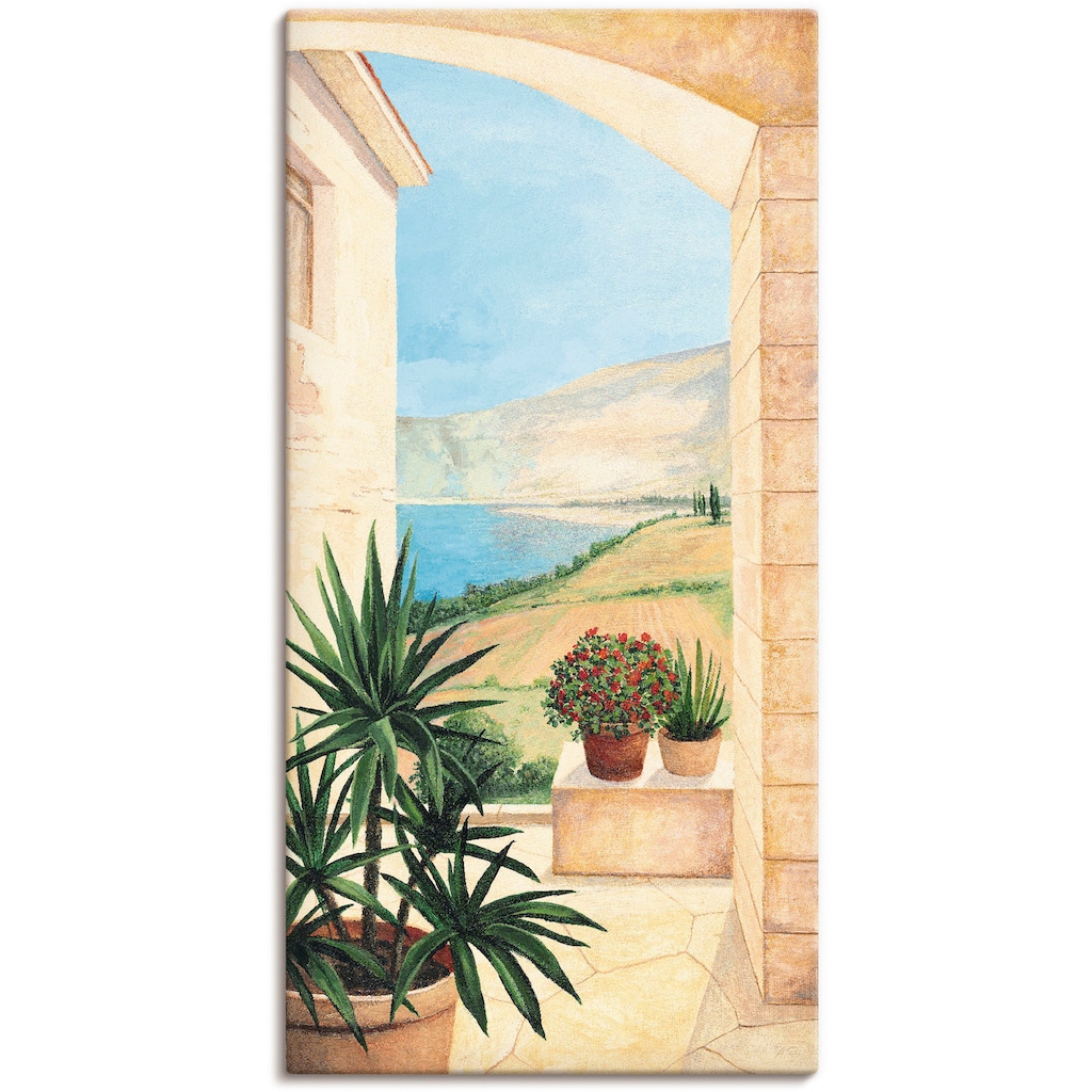 Artland Wandbild »Blick auf Toskanalandschaft«, Fensterblick, (1 St.)