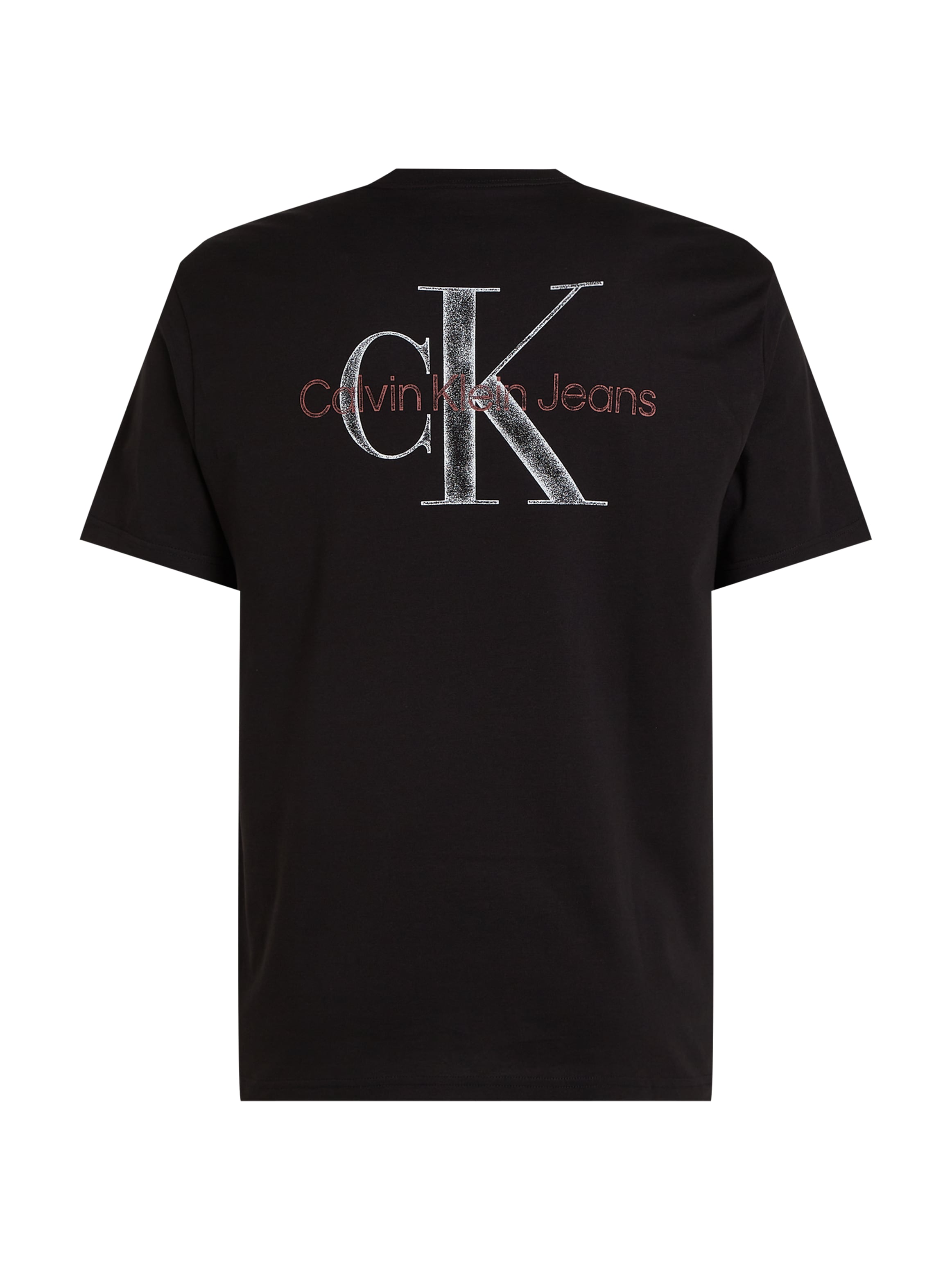 Calvin Klein Jeans Plus T-Shirt »Plus Textured Monologo Tee«, in Großen Größen mit Rückendruck